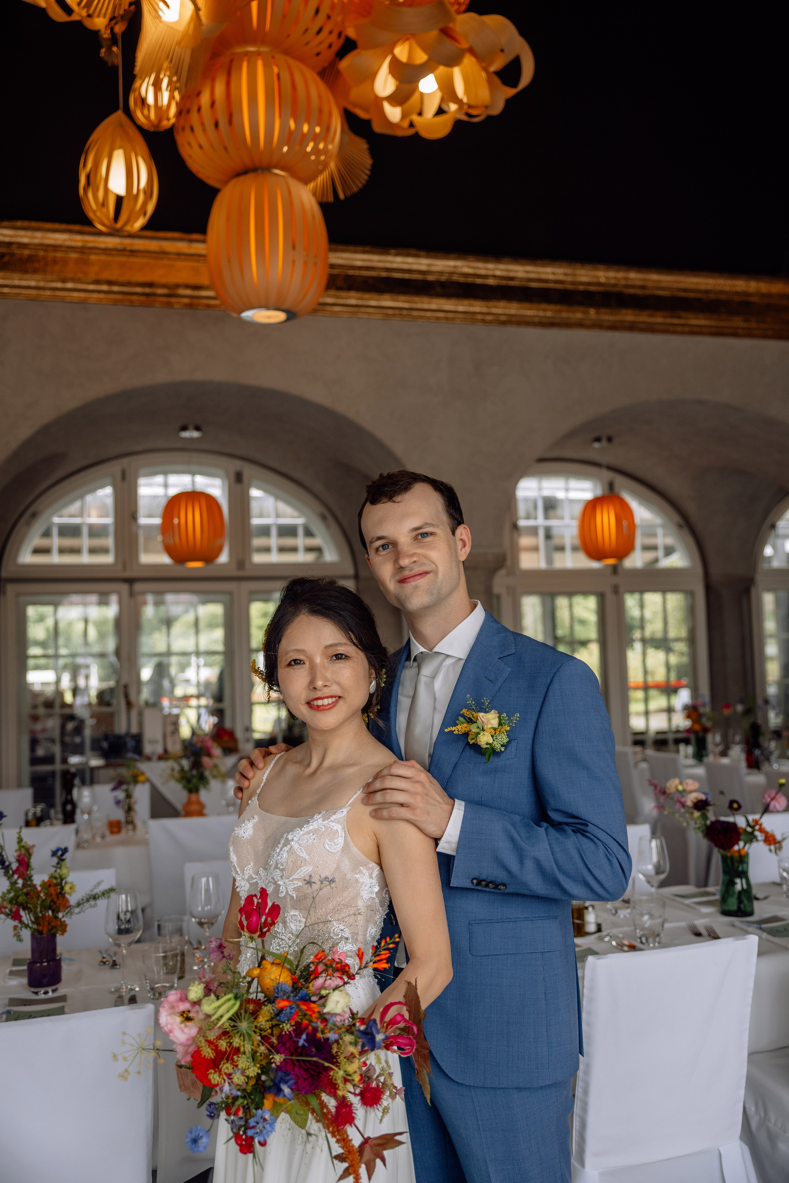 Café im Botanischen Garten. Deutsche - Japanische Hochzeit. Hochzeitsfotograf München Taufe Familienfotograf Tanja Mauke