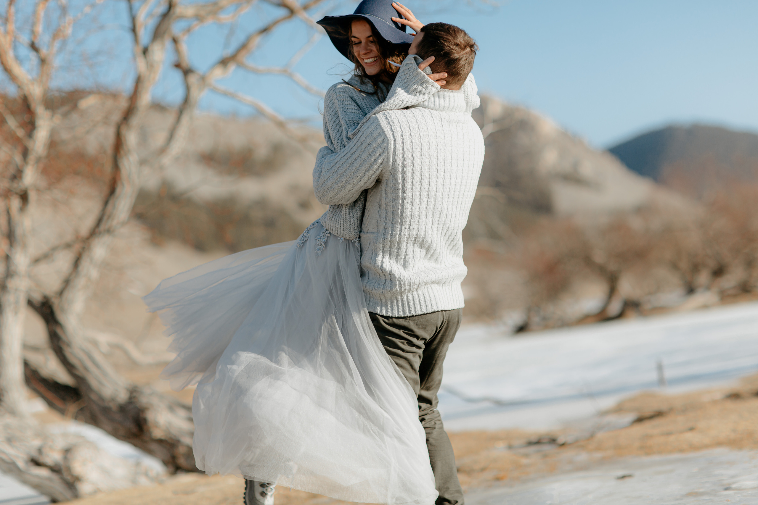 Portland, Seattle, Bend & Oregon Coast Elopement Photography | Julia & Andrew's Winter Lake Elopement by Georgy Shishkin. Capturing Love in the Heart of the Pacific Northwes