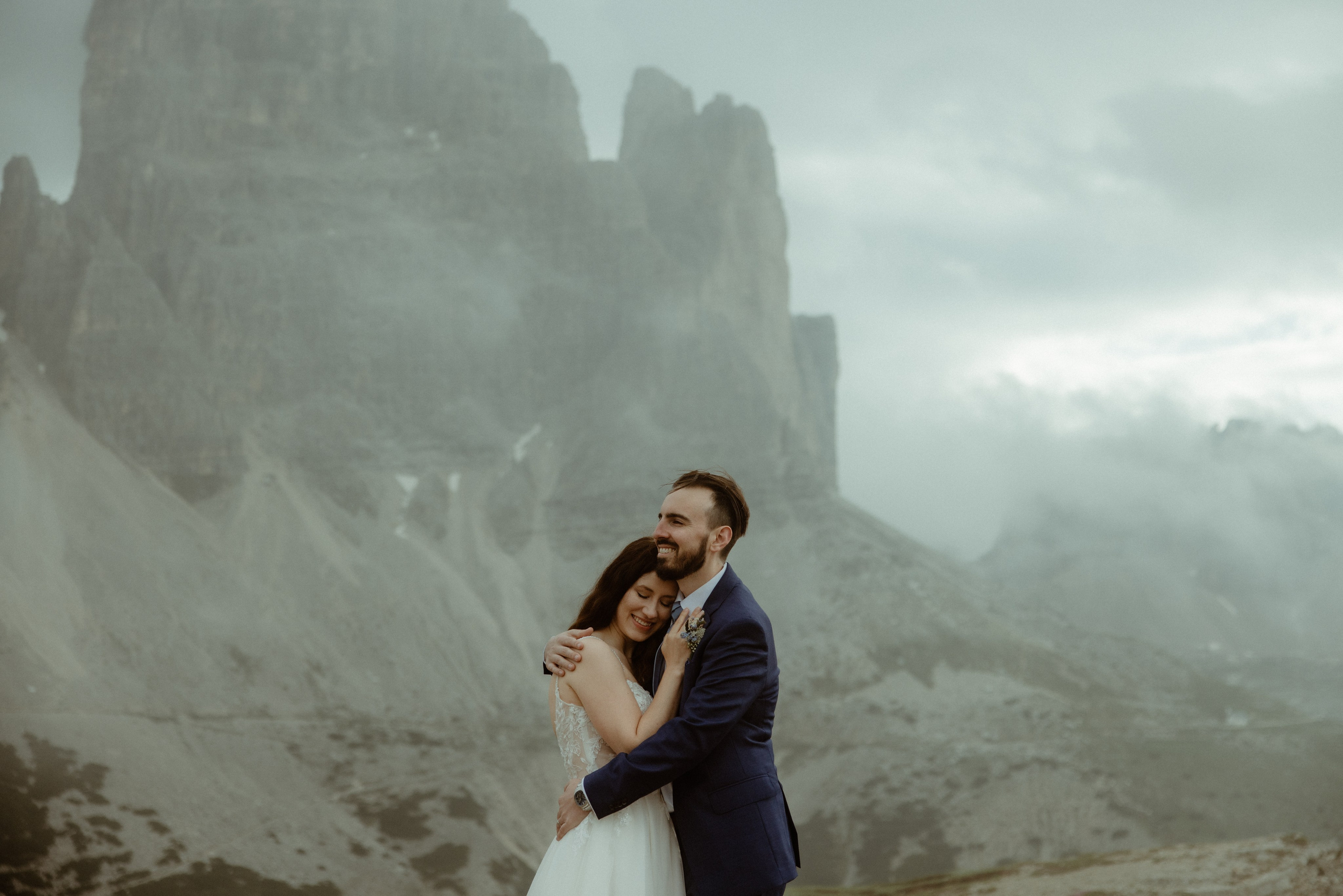 Italy elopement at Cadini di Misurina in Dolomites. Iceland elopement photographer & videographer