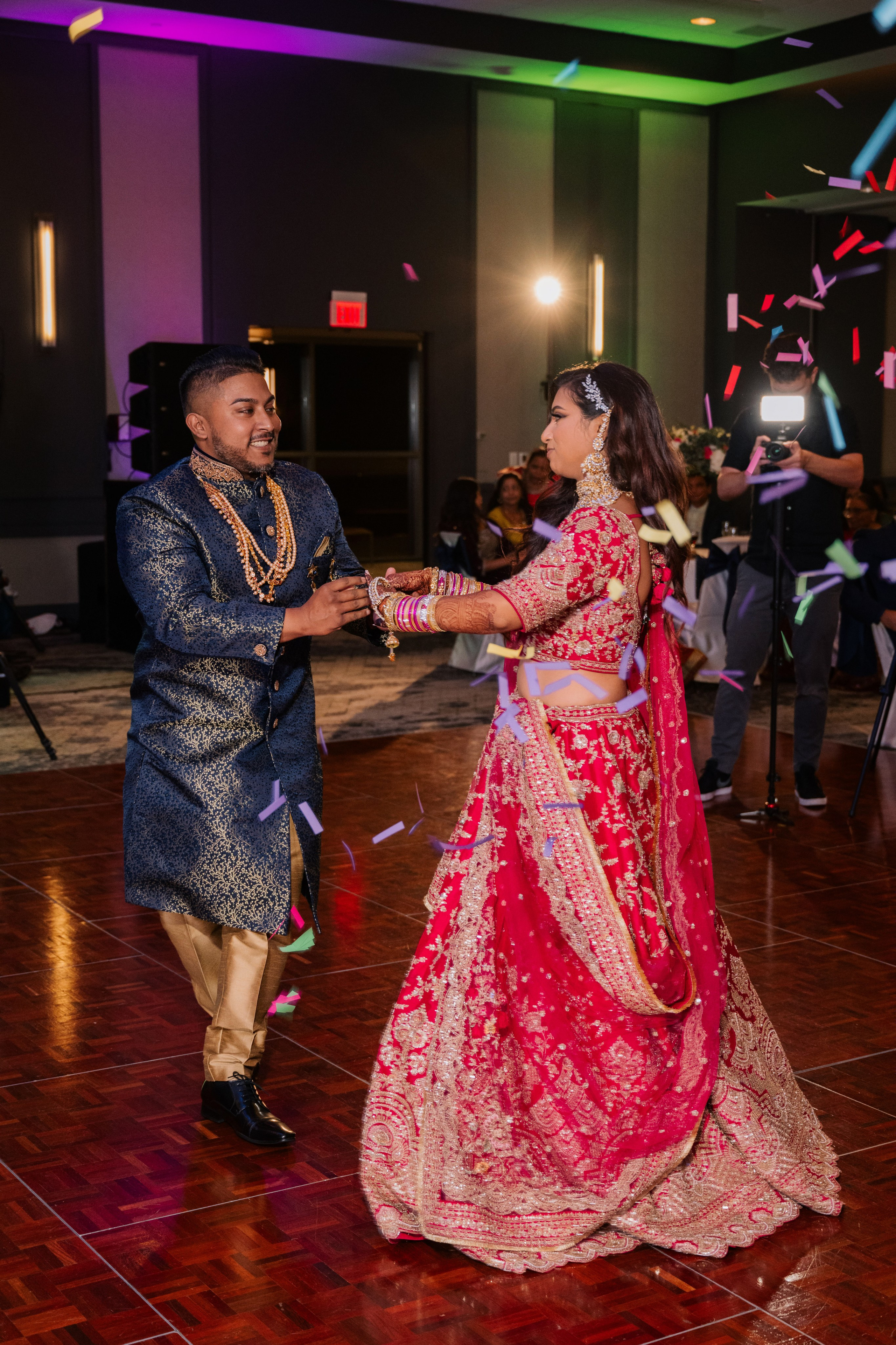 a man and woman dancing
