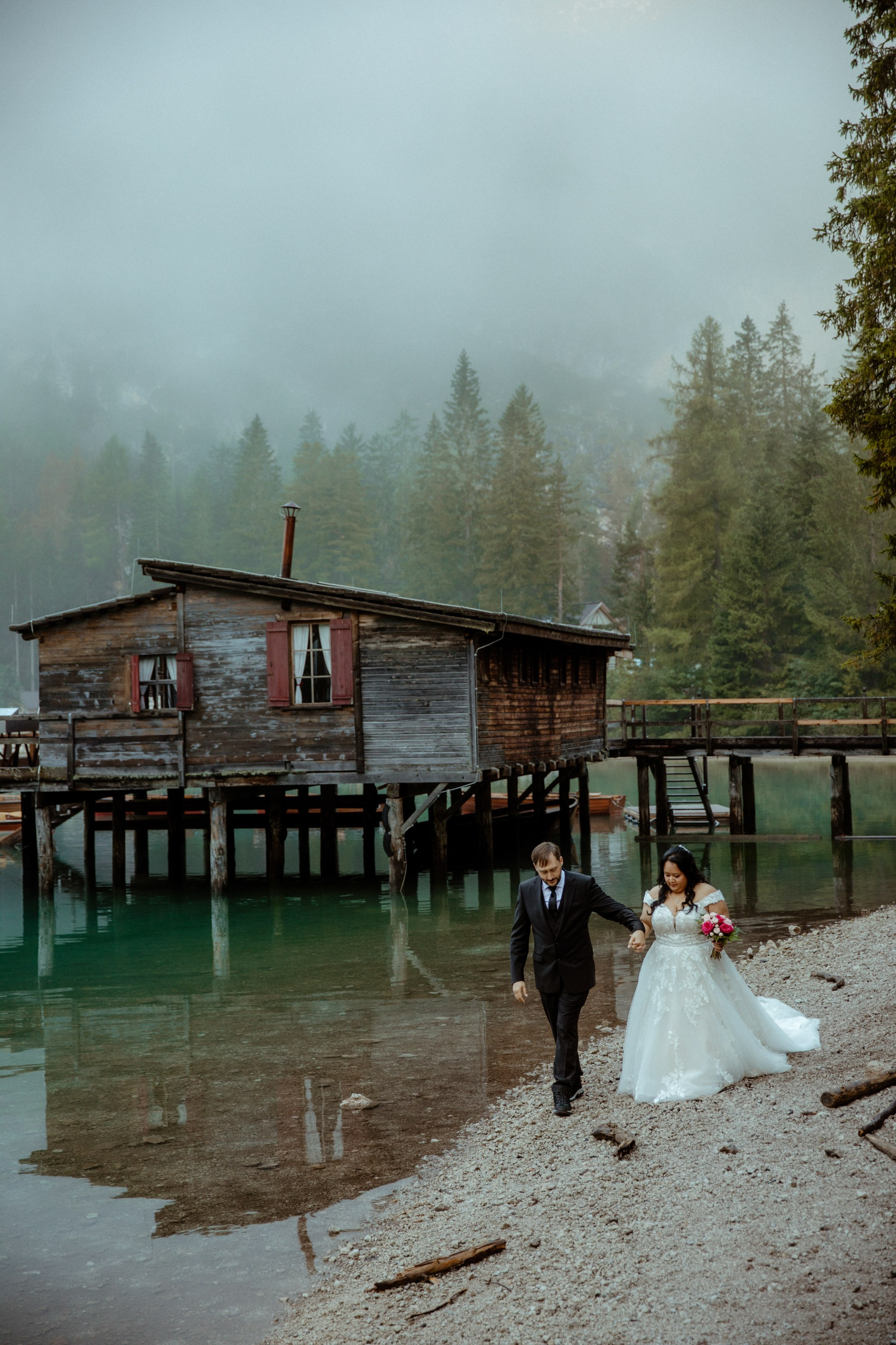 Secret Dolomites elopement at Lago di Braies & Cadini di Misurina | Best place to elope in Italy. Iceland elopement photographer & videographer
