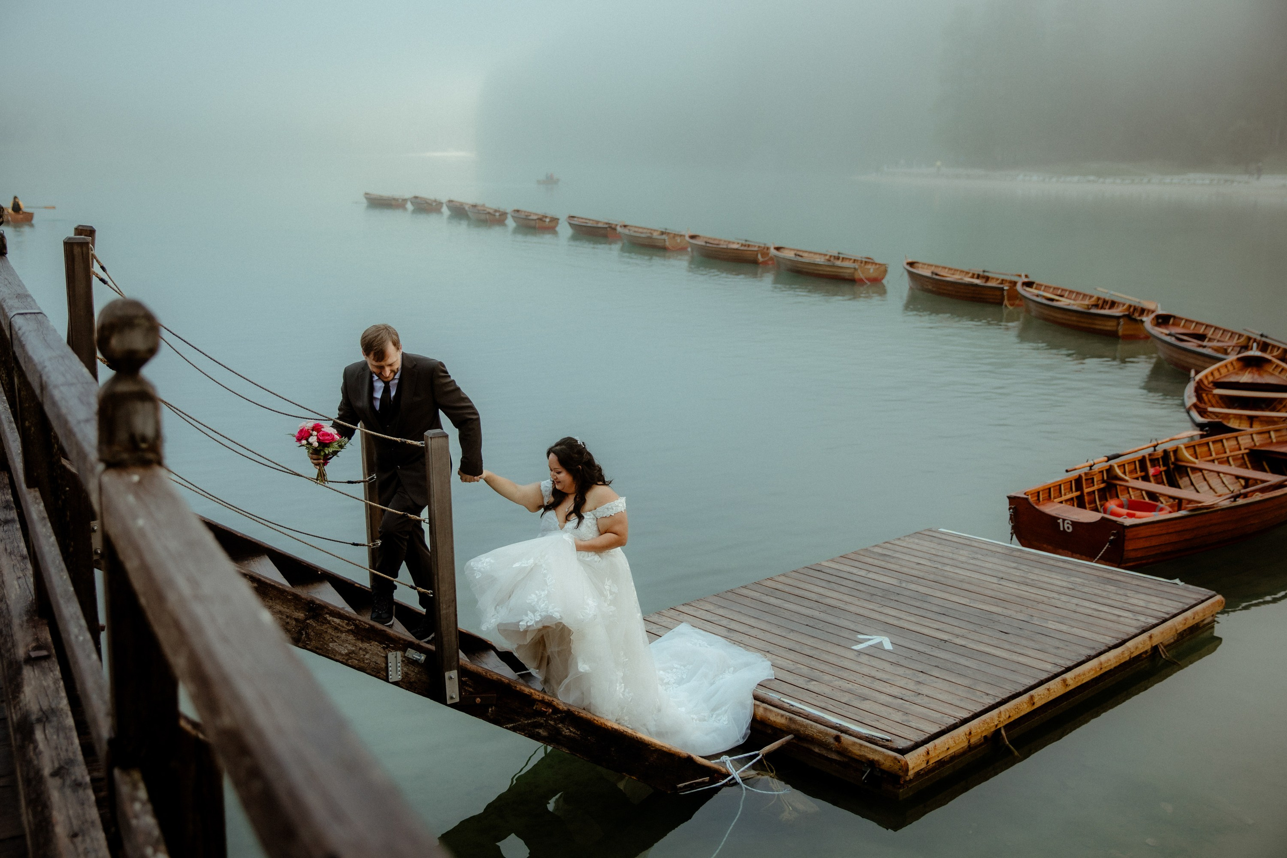 Secret Dolomites elopement at Lago di Braies & Cadini di Misurina | Best place to elope in Italy. Iceland elopement photographer & videographer