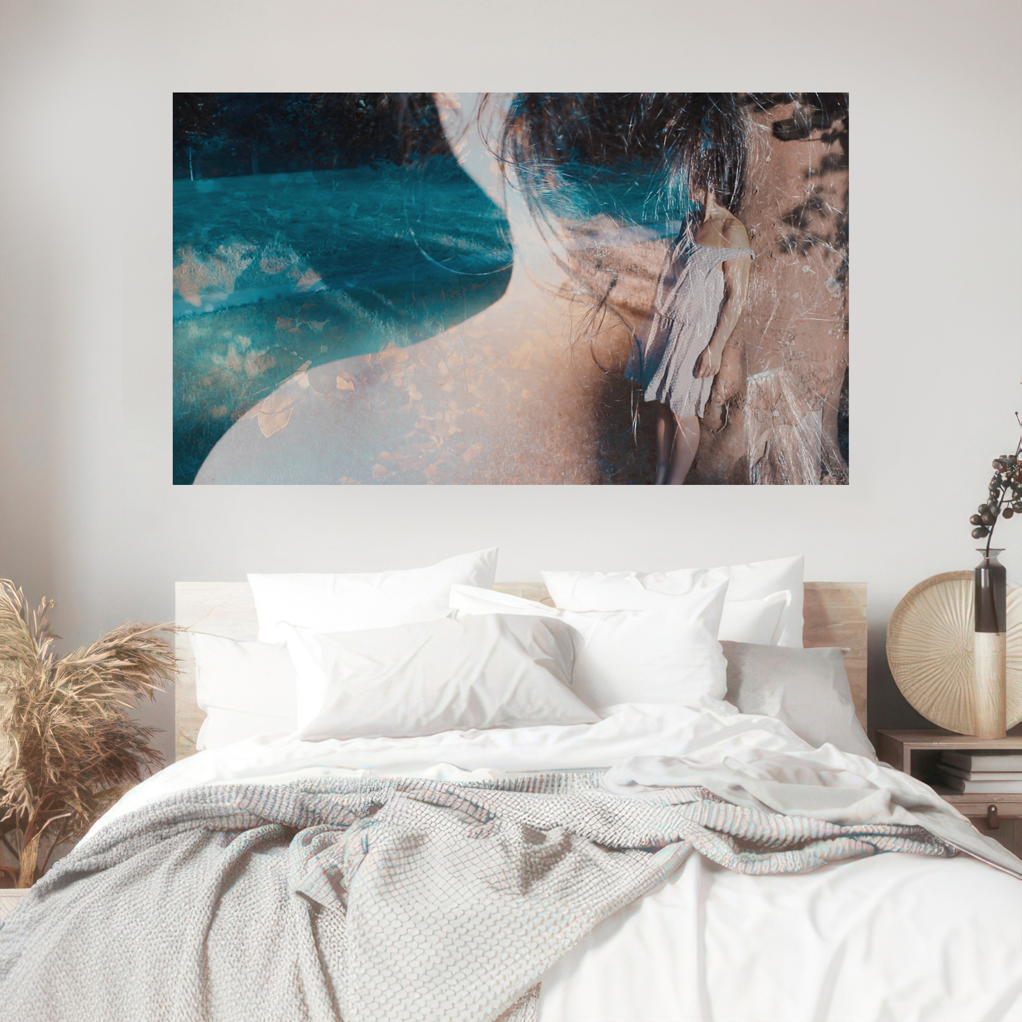 Visually poetic art print depicting life’s fragments coming together