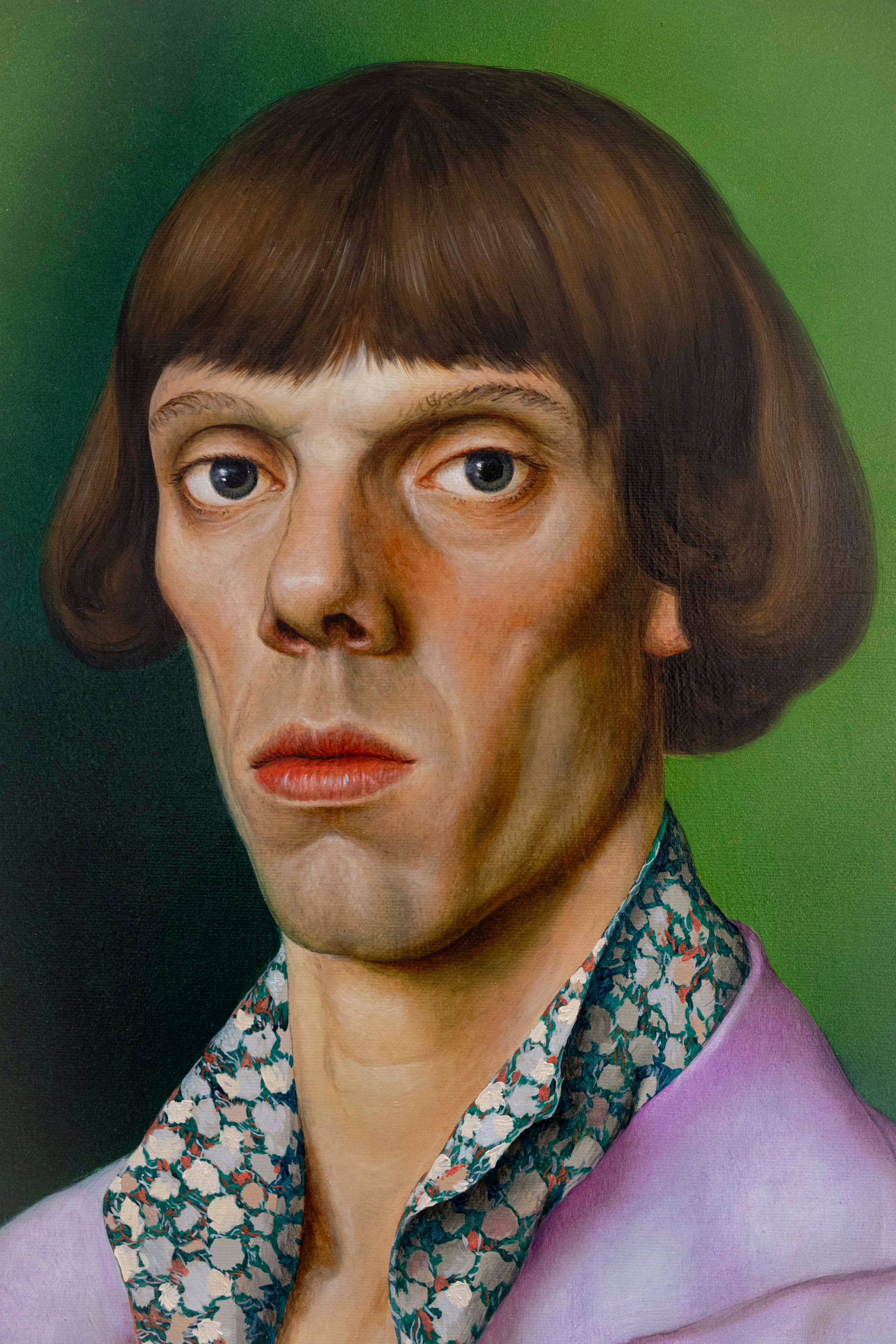 Portrait on a Green Background. Paul Rog