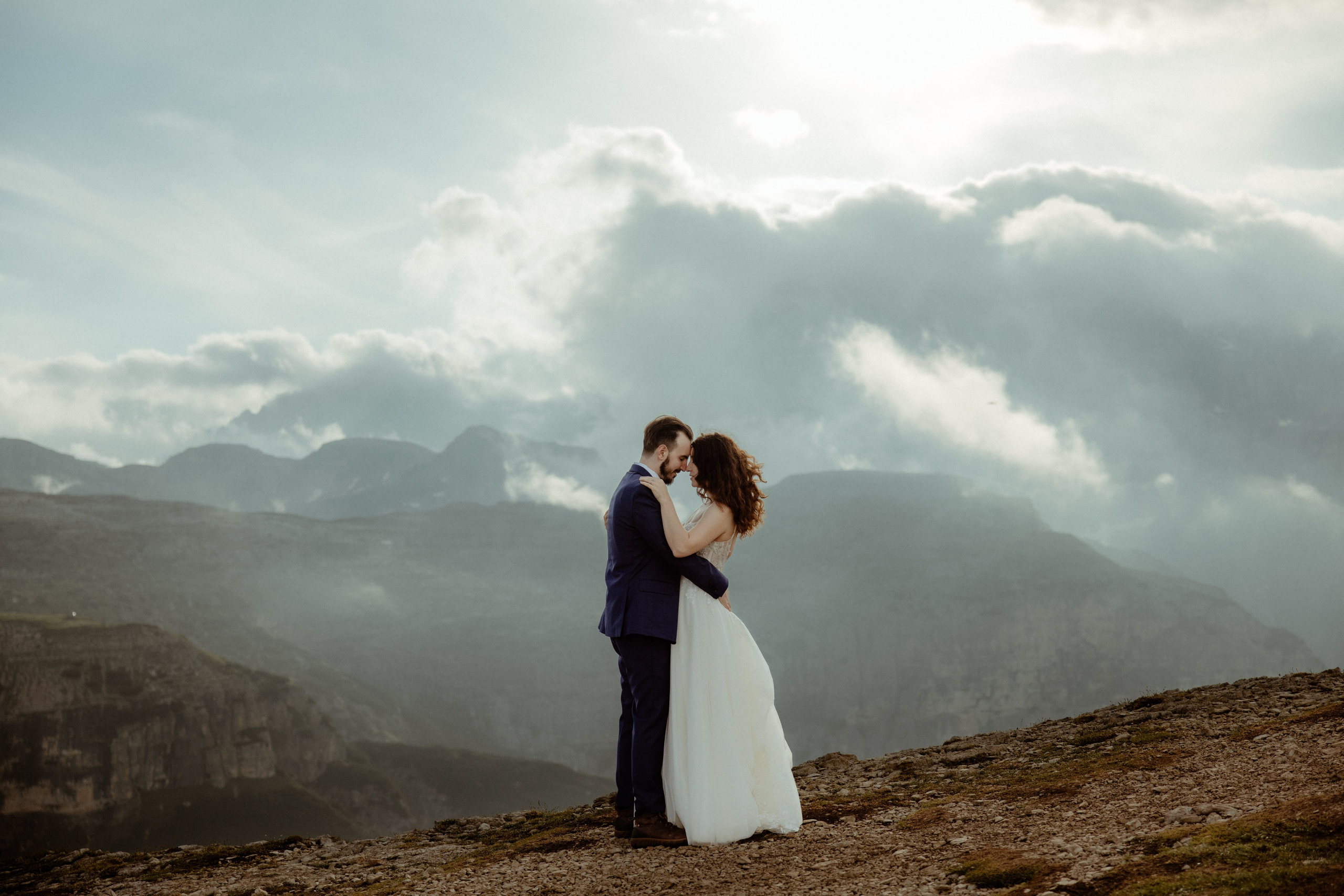 Italy elopement at Cadini di Misurina in Dolomites. Iceland elopement photographer & videographer