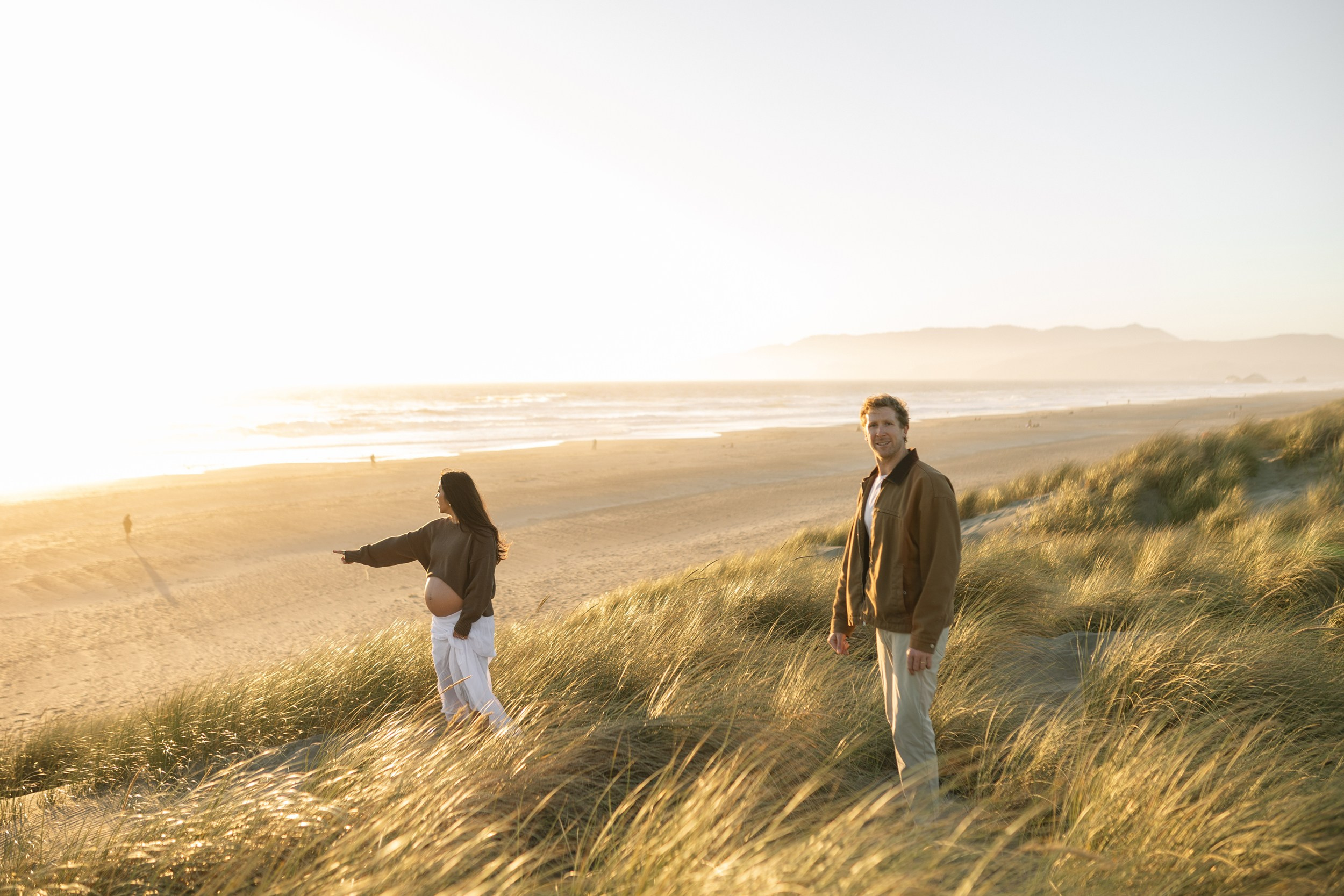 Bay Area Maternity Sunset Photo Session at Ocean Beach