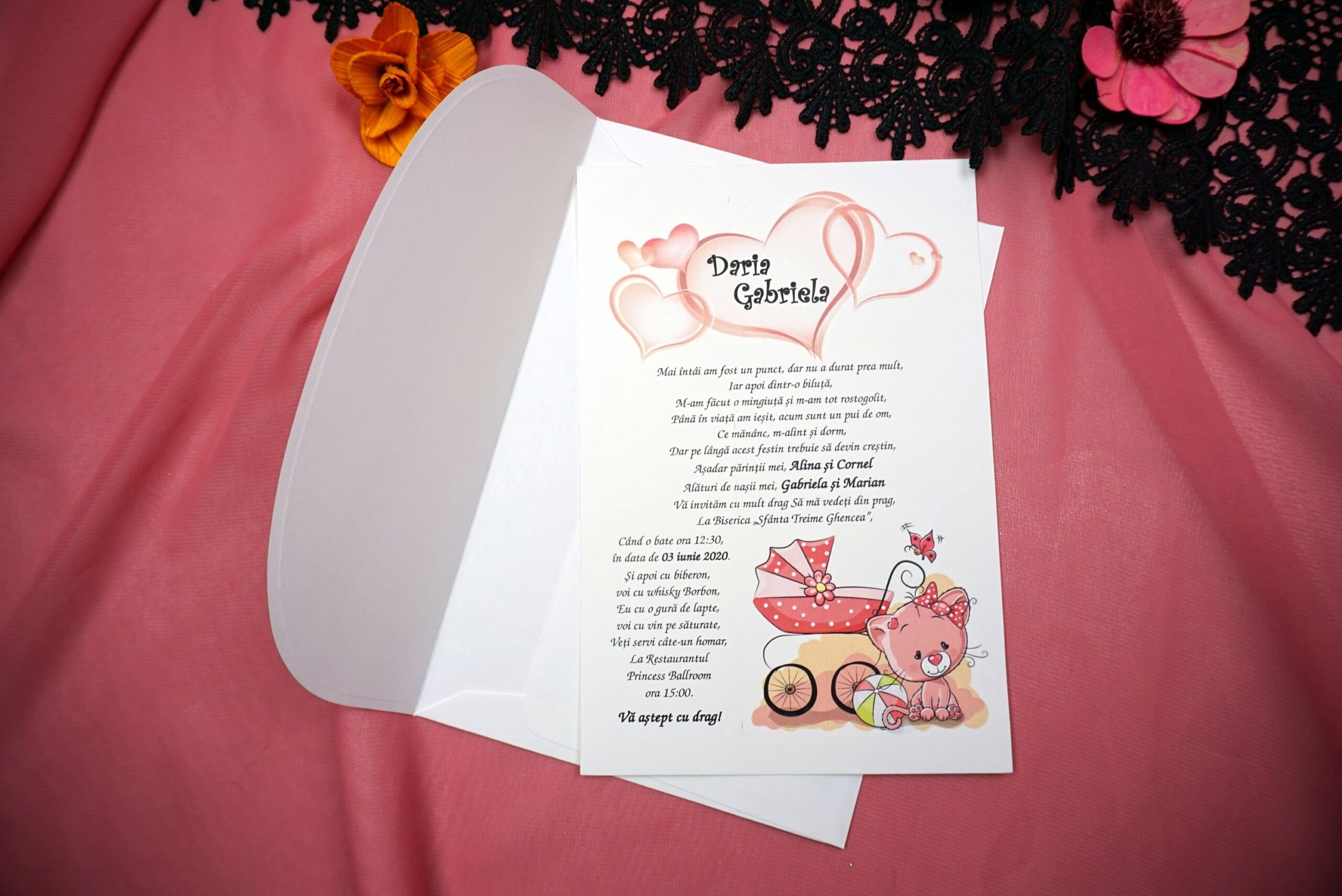 Descoperă invitațiile perfecte pentru botezul tău! Alege dintr-o varietate de designuri clasice și moderne pentru a anunța ziua specială. #Botez #InvitațiiBotez #InvitațiiPersonalizate. Uvertura Mall Demisol.invitații botez, invitații botez drăgălașe, invitații botez Baby, invitații pastelate botez, invitații cu tematică botez, invitații botez băiat, invitații botez fată, invitații botez personalizate, invitații botez moderne, modele invitații botez originale.invitații digitale, invitații online nuntă, invitații digitale personalizate, invitații electronice, invitații moderne nuntă, invitații de nuntă PDF, invitații WhatsApp nuntă, invitații de nuntă fără print, invitații nuntă economice, invitații digitale elegante