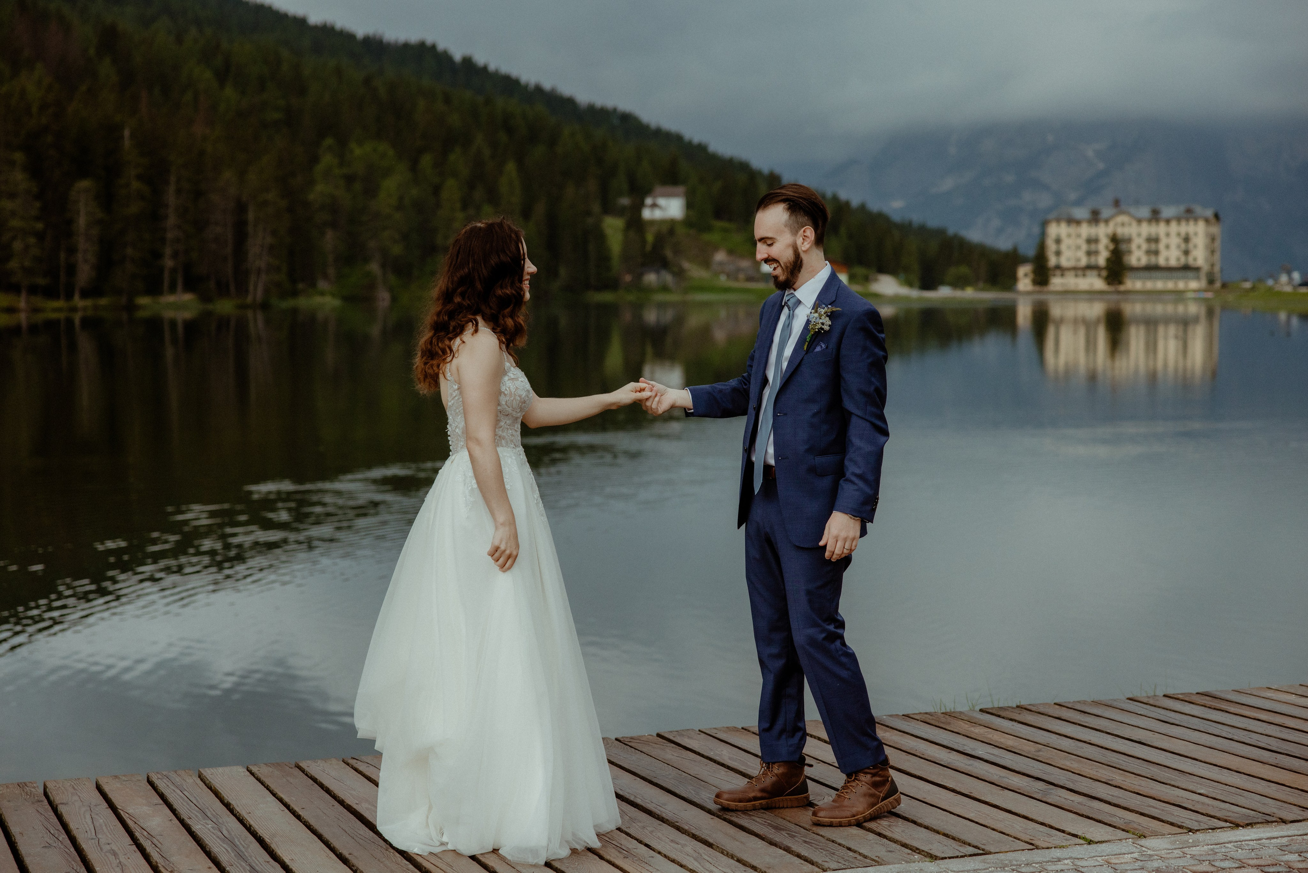 Italy elopement at Cadini di Misurina in Dolomites. Iceland elopement photographer & videographer