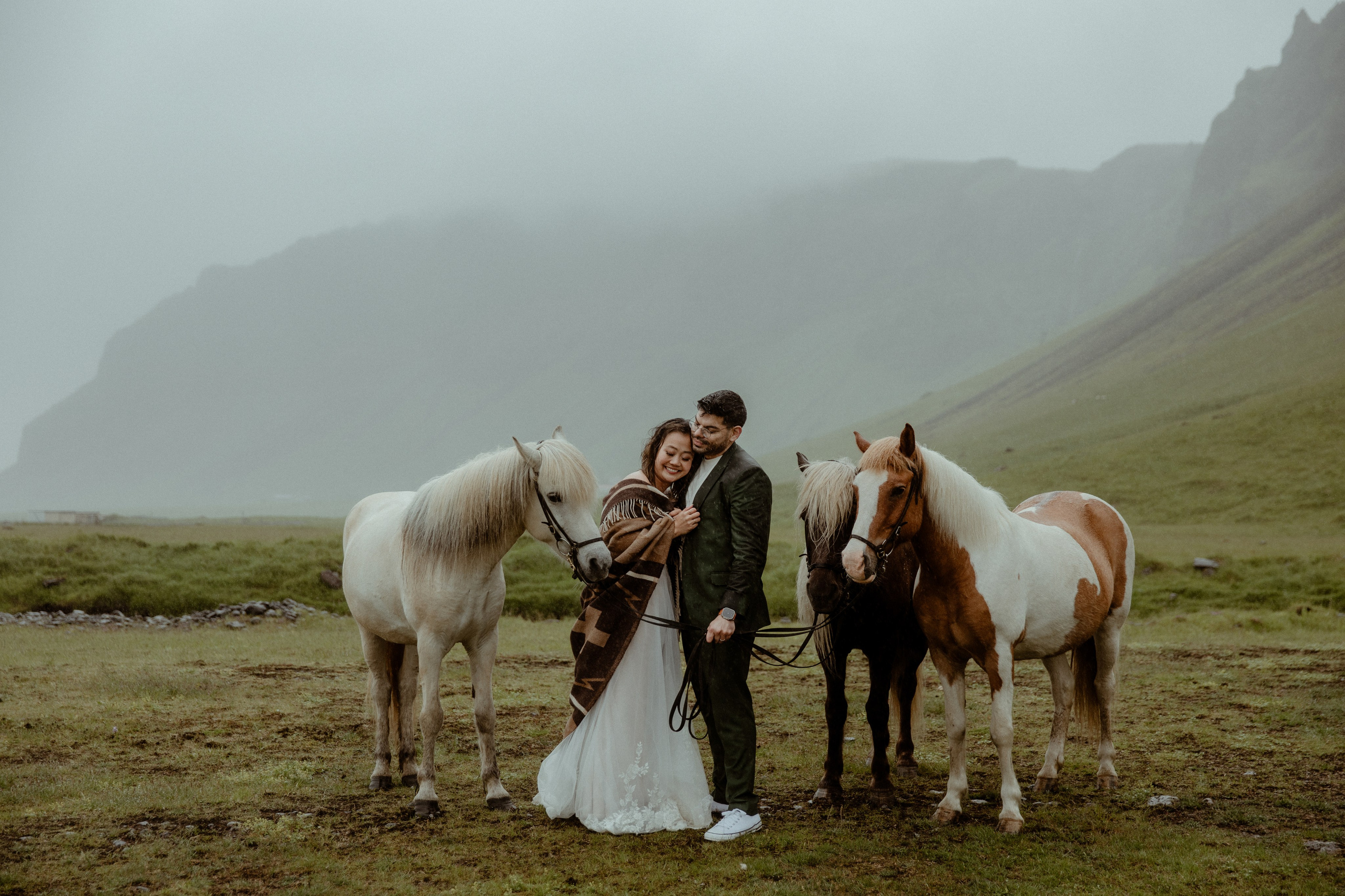 Elopement at Kvernufoss Waterfall. Iceland elopement photographer & videographer