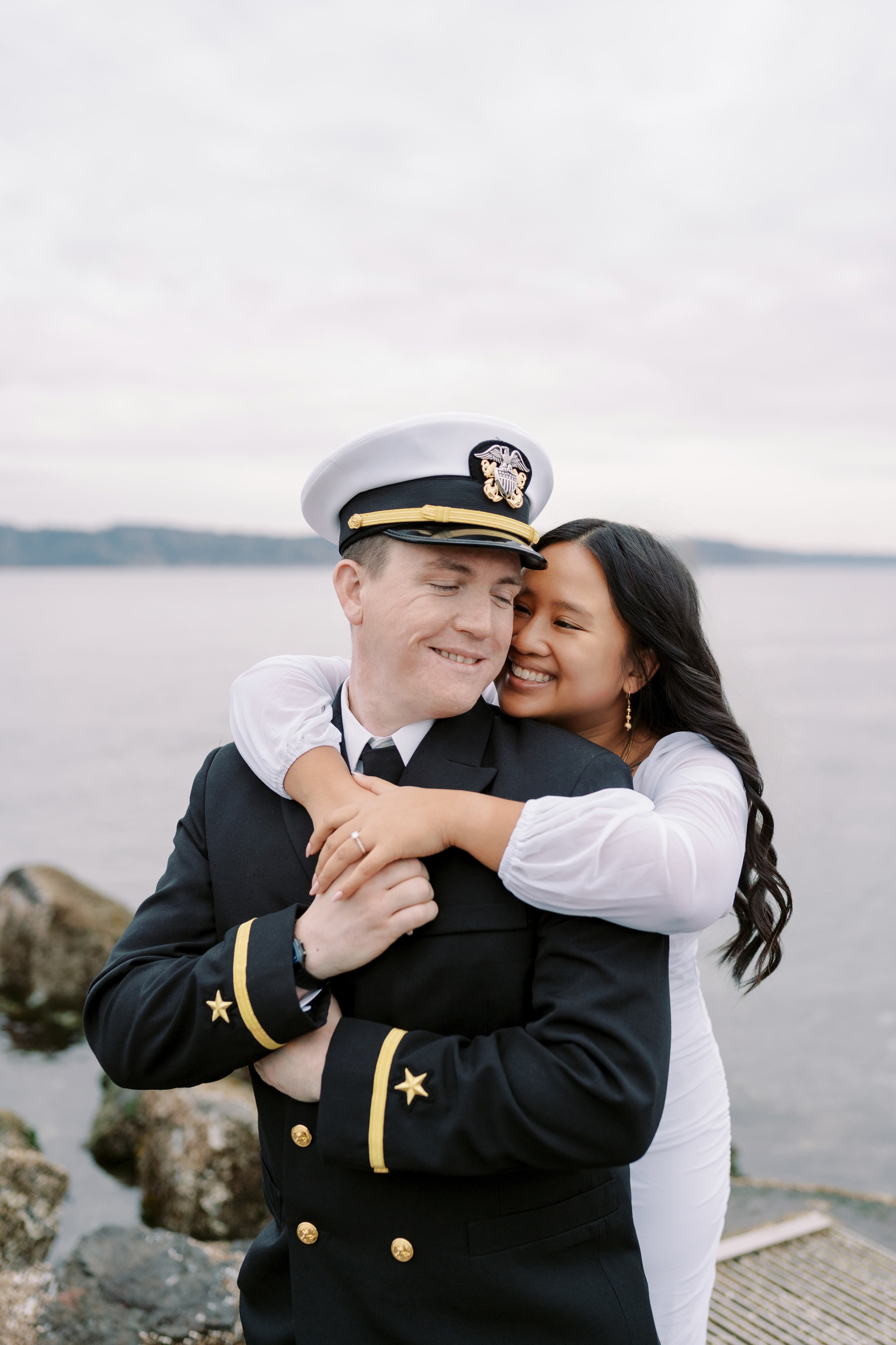 Engagement photoshoot. Dayana & Dag. Mukilteo ligthhouse. November 2024. EVAN ARISTOV WEDDING PHOTOGRAPHY — Seattle Wedding Photographer