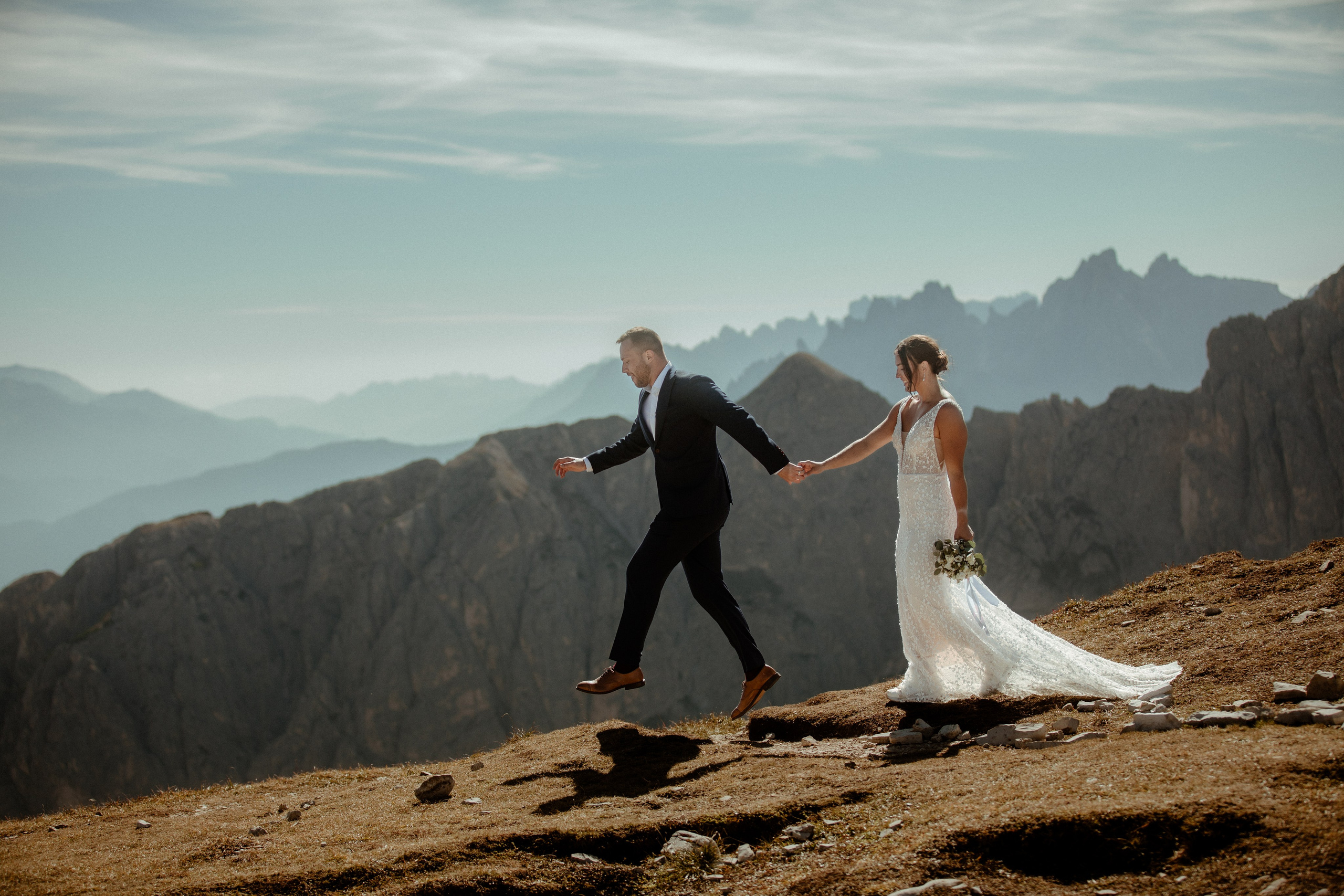 Scenic Dolomites Elopement. Iceland elopement photographer & videographer
