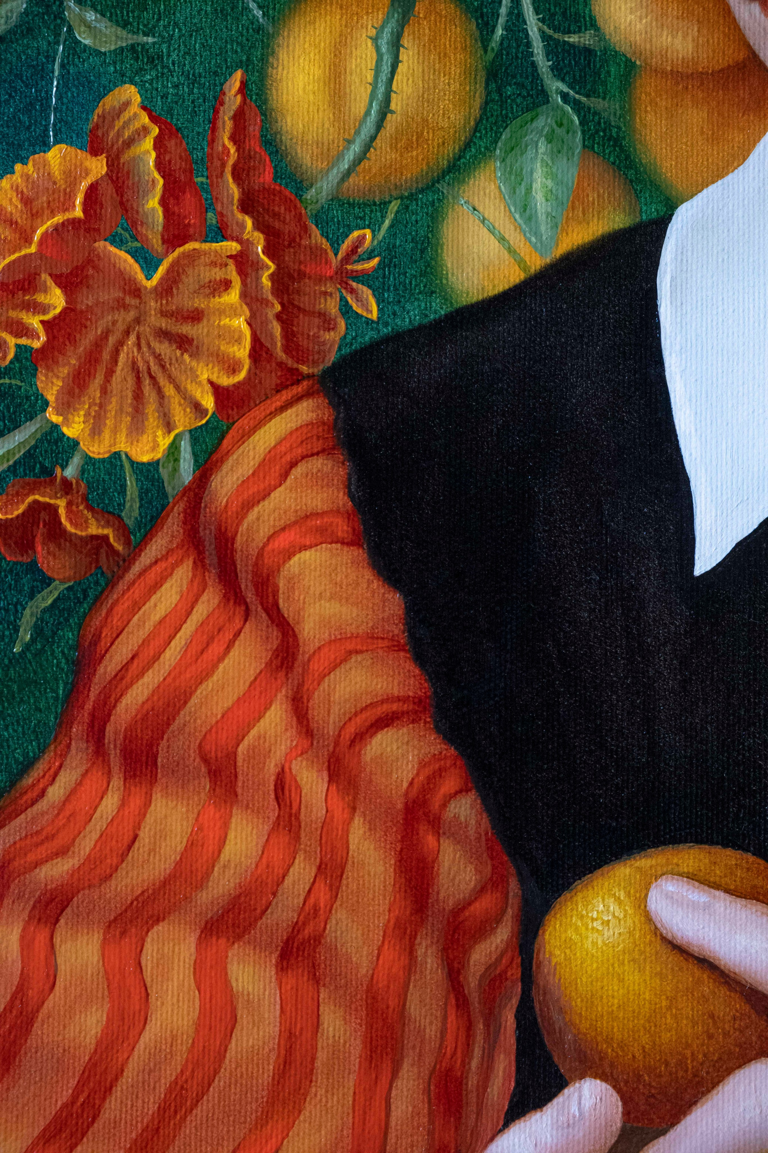 Portrait with a Peach. ELEN BEZHEN