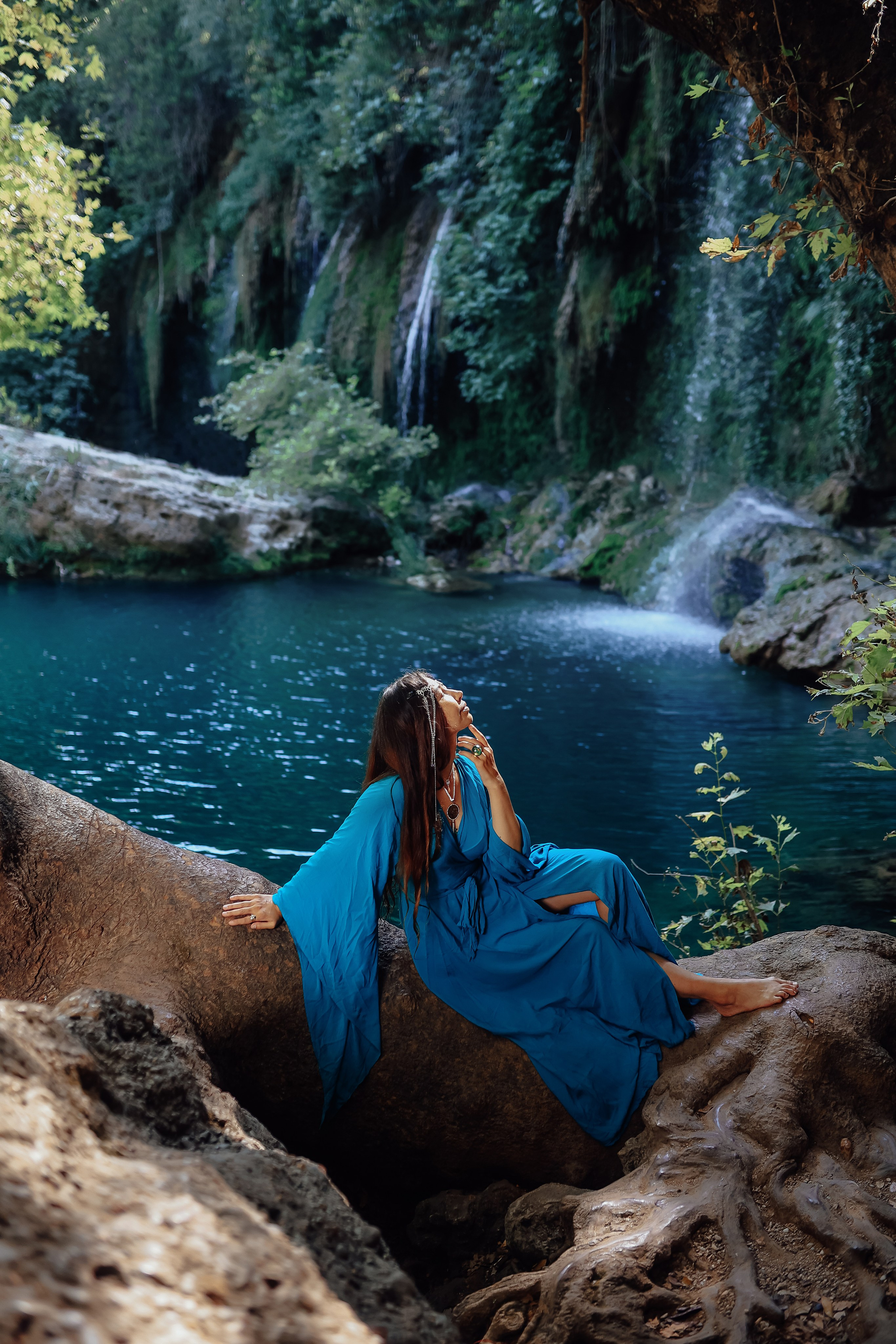 Photoshooting at Kurshunlu waterfall. Photographer in Turkey, Antalya, Kemer, Belek, Side, Kas, Fethiye