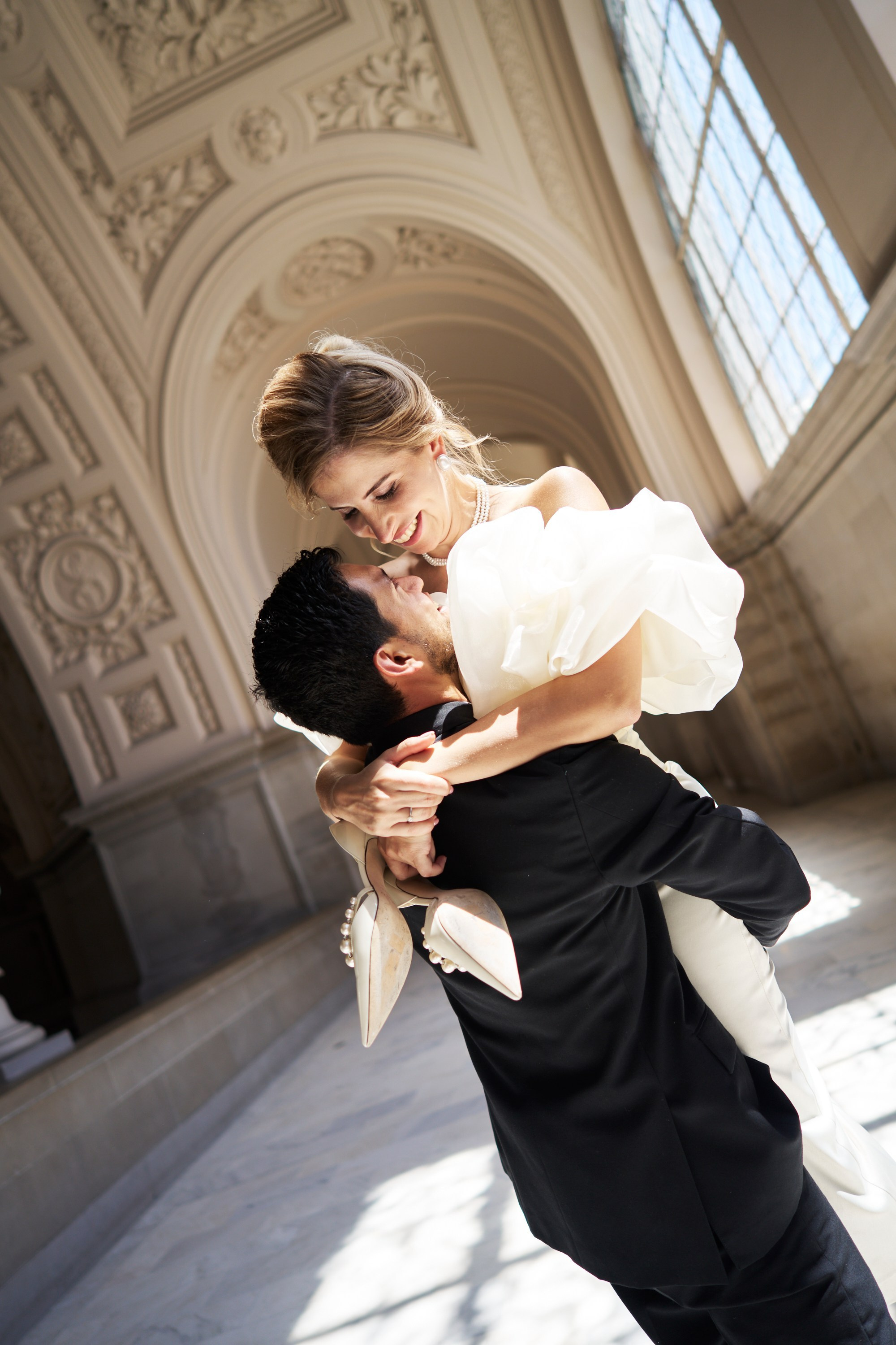 San Francisco City Hall Wedding — Fashion-Inspired Editorial Photography with Retro Car. Bay Area Life | Event, Wedding & Commercial Photography Agency