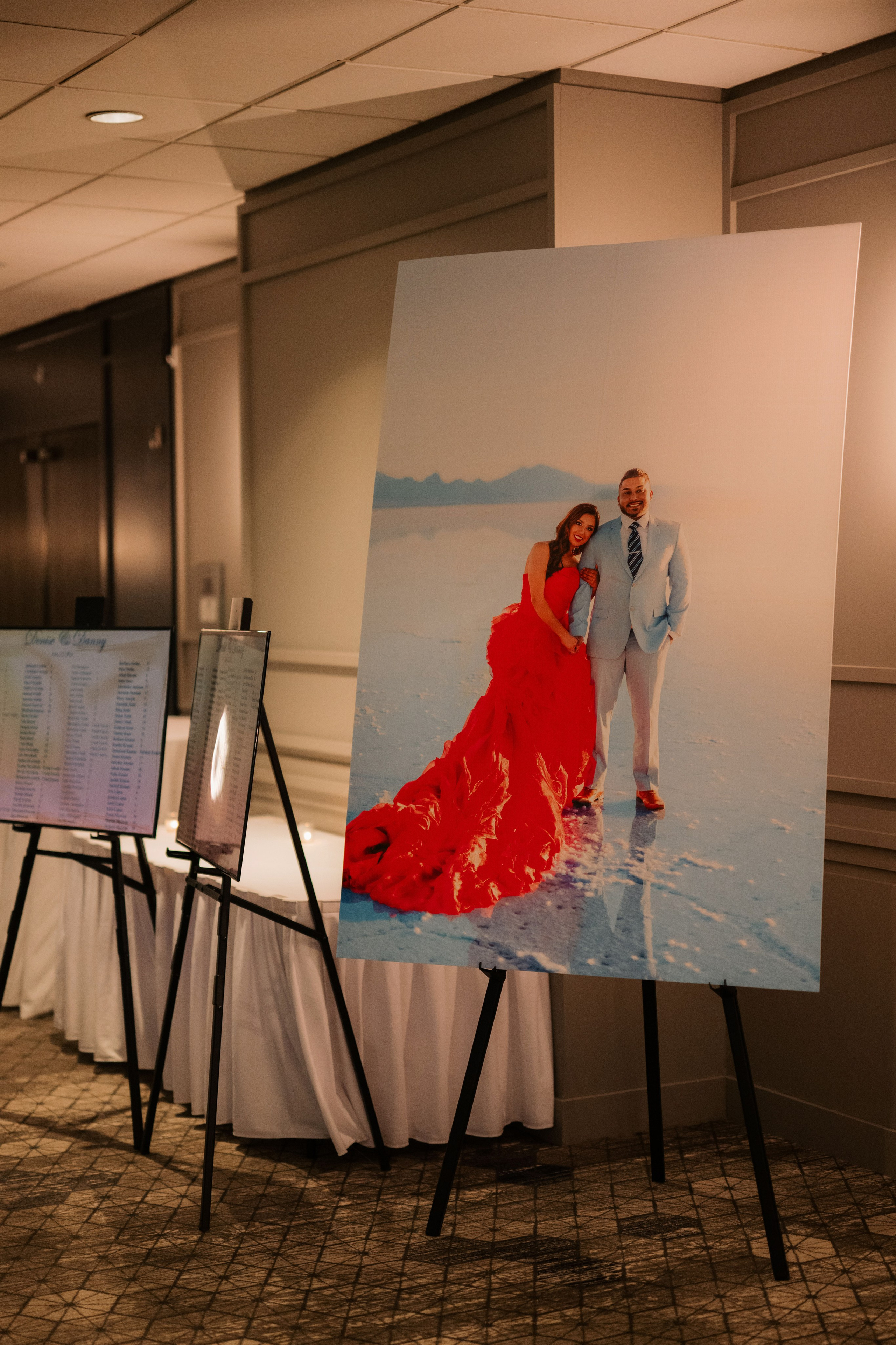 a couple posing for a picture