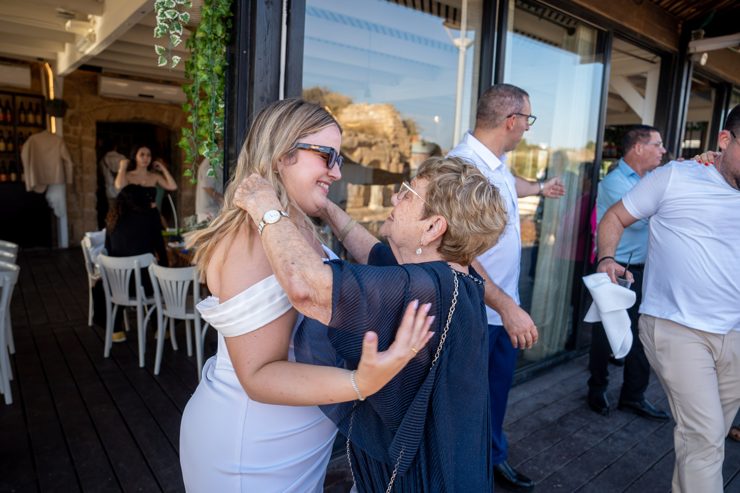 Yael shares an emotional embrace with her grandmother
