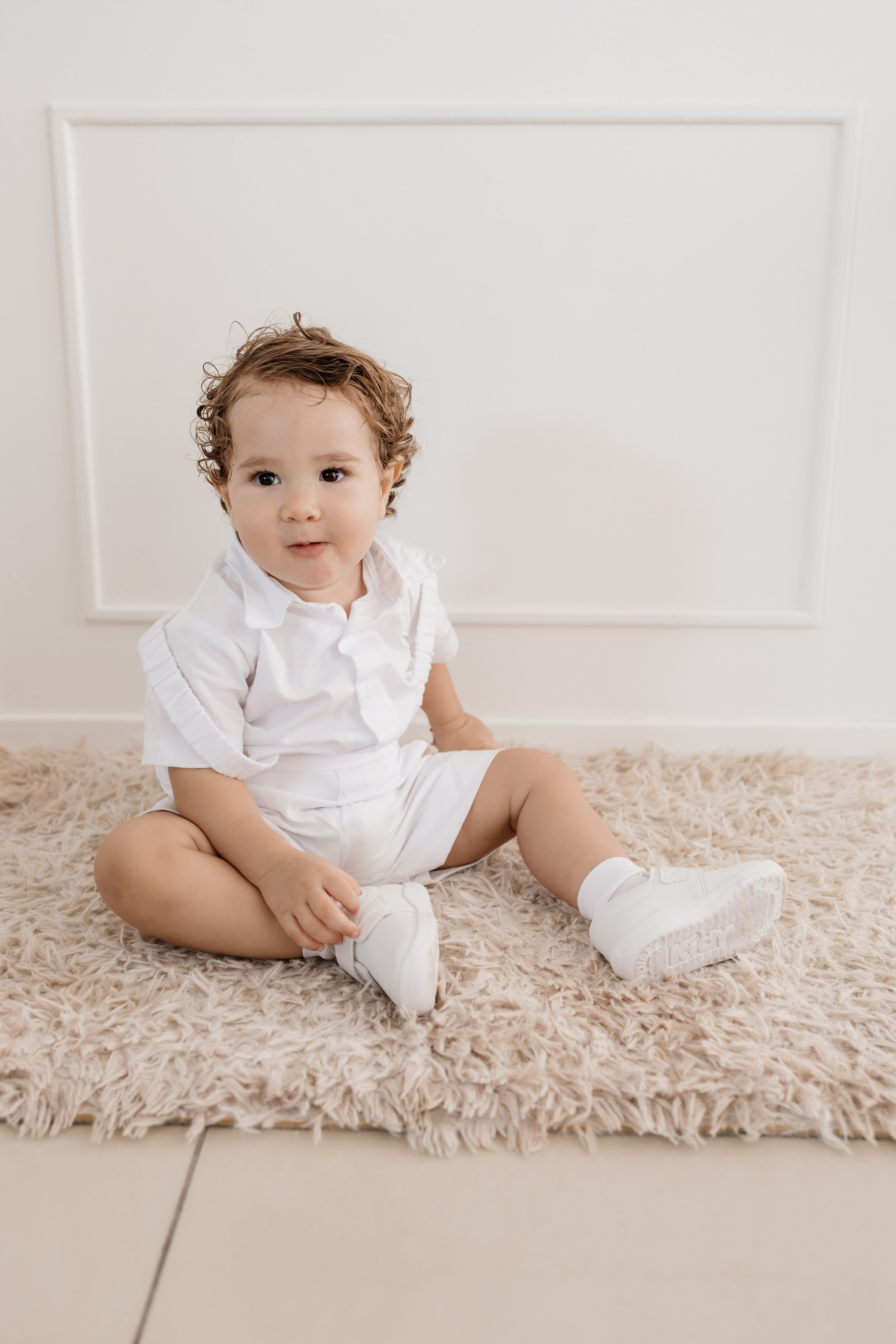 Crianças brincando durante a confraternização após o batizado
