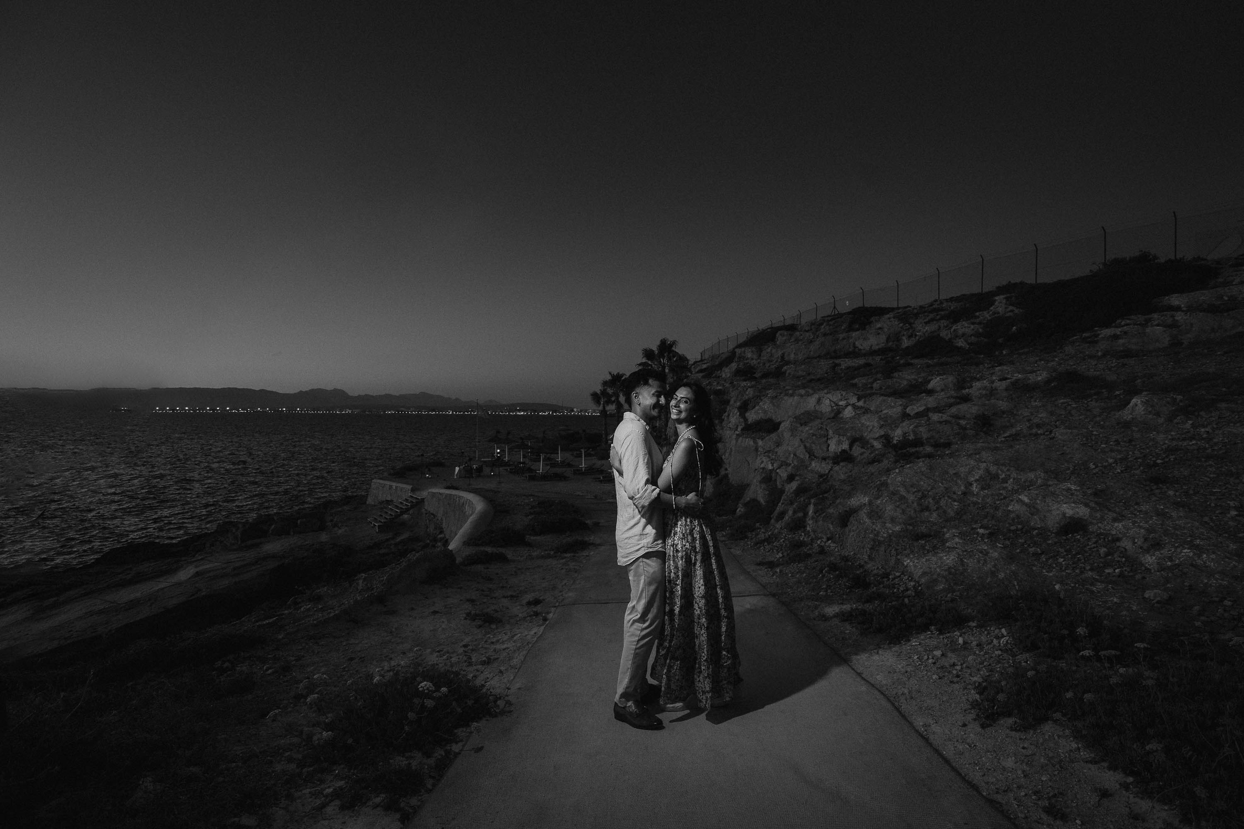 Dusk Wedding Proposal in Cap Rocat with UK clients. Mallorca Wedding, Corporate & Social Photographer