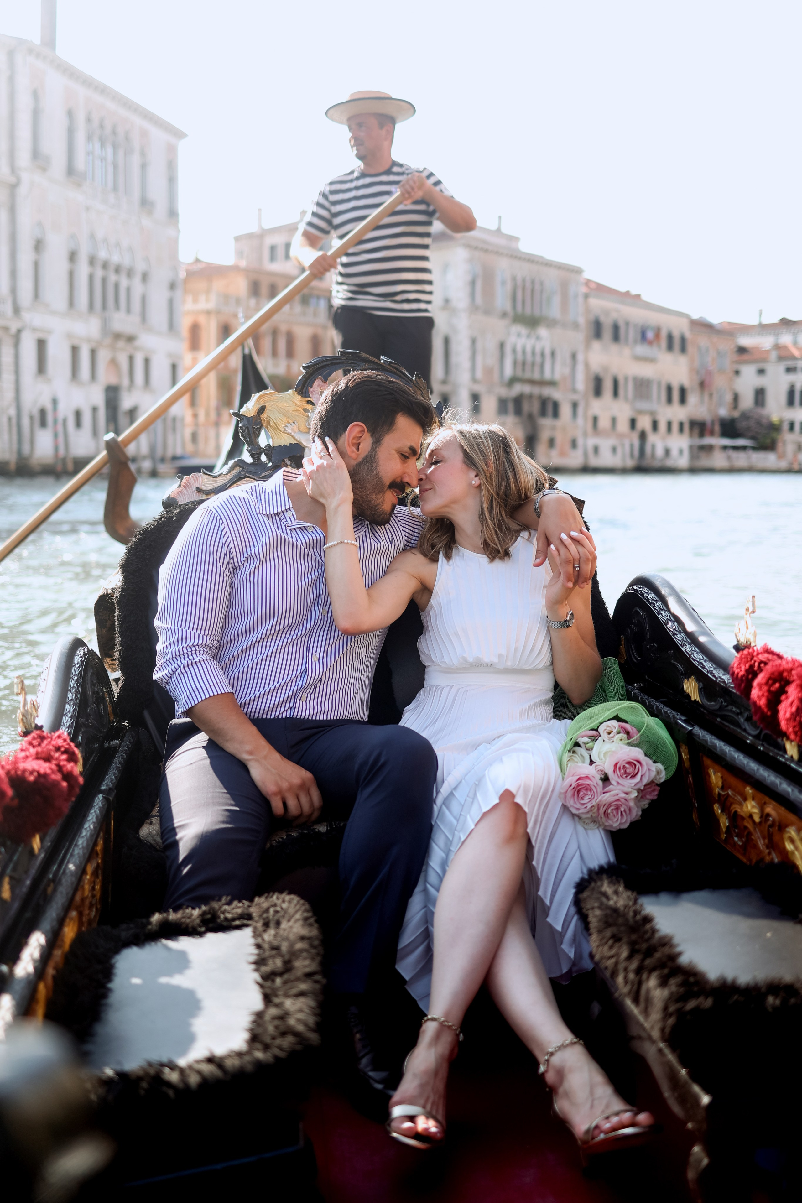 romantic gondola ride in Venice
