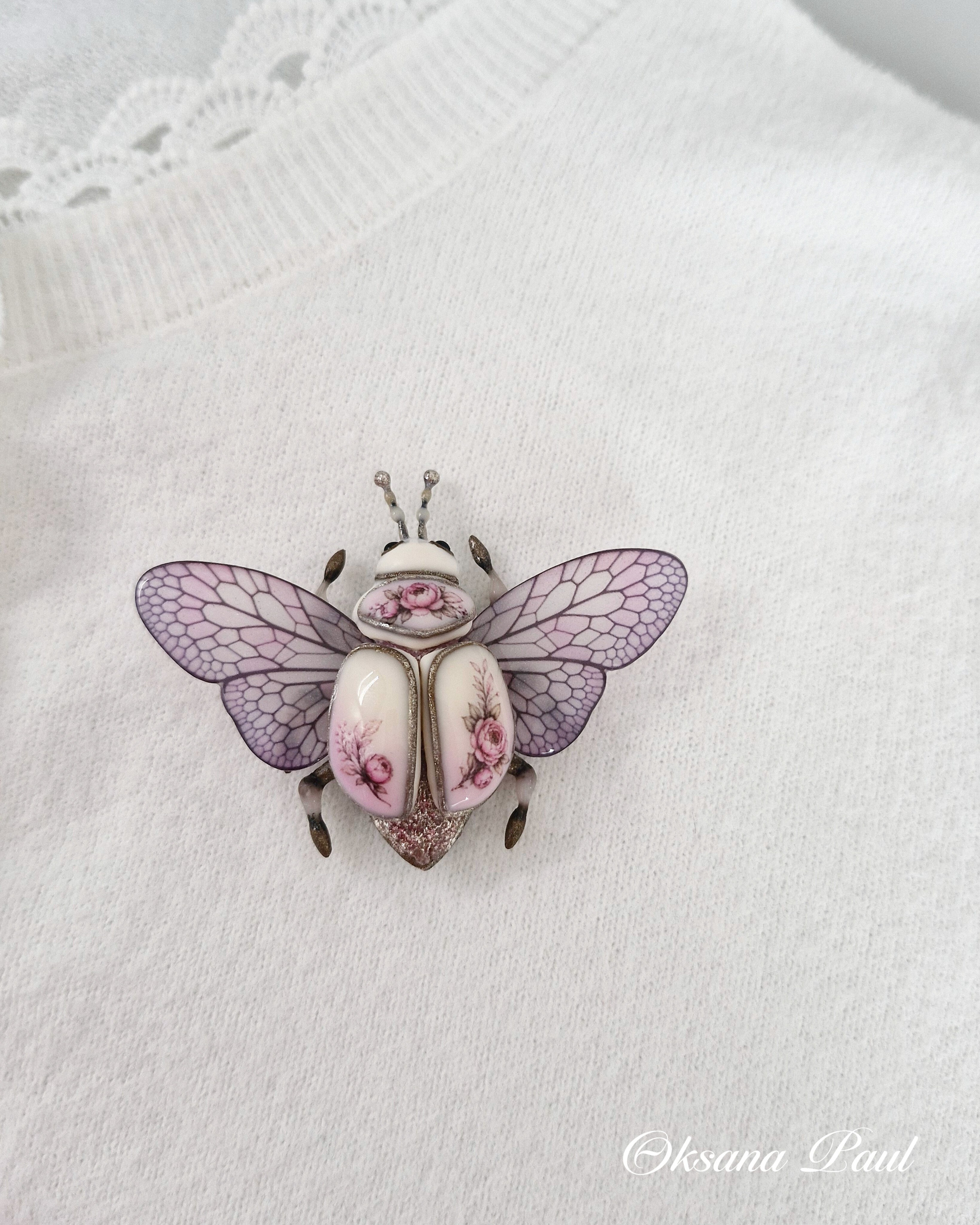 Броши-жуки / Insekten-Broschen ➜. Oksana Paul-Gardinen-Design Oksana Paul ✧ Art of Gardinen & Textile Design ✧ Polymer Clay Art & Handmade Creatures