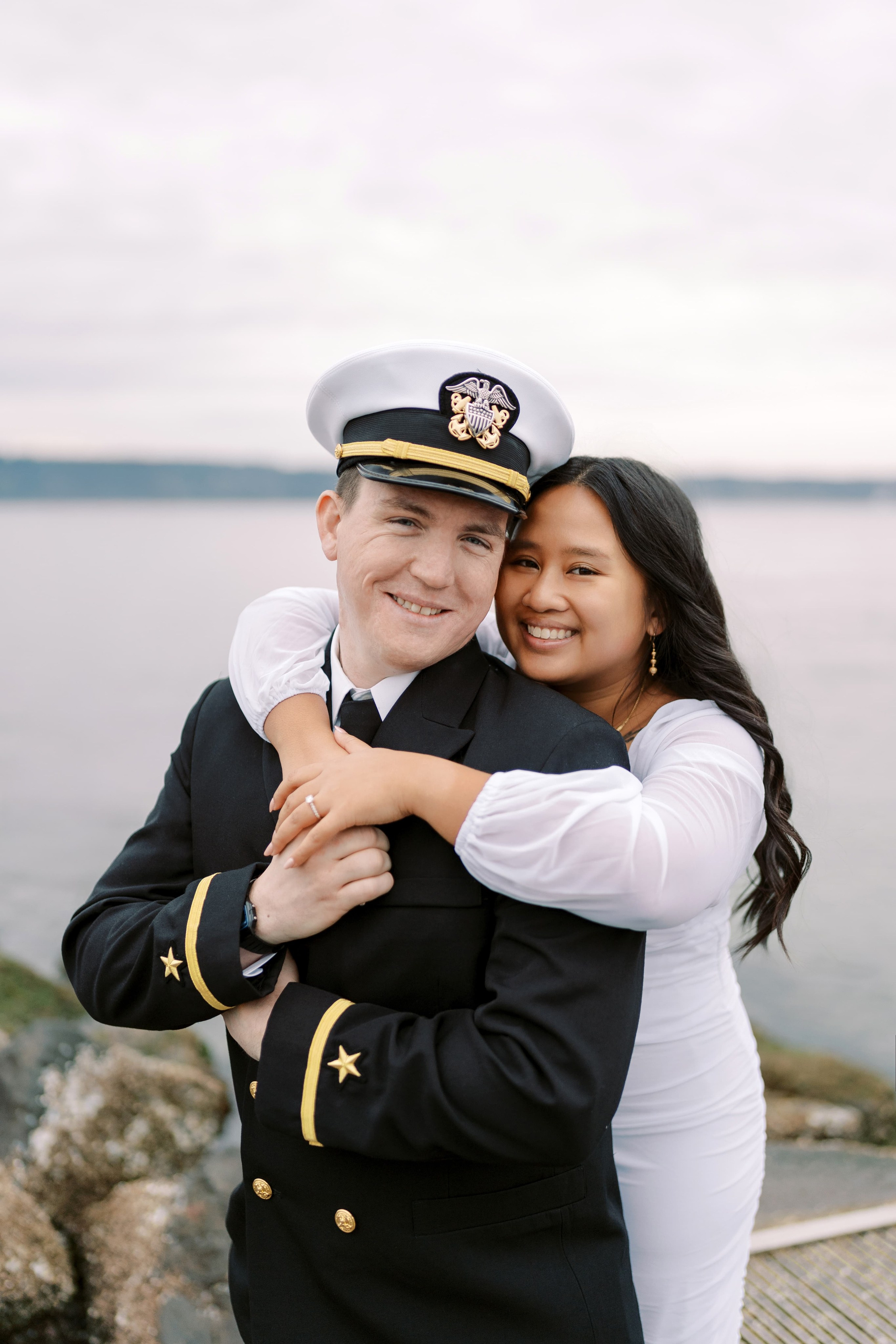 Engagement photoshoot. Dayana & Dag. Mukilteo ligthhouse. November 2024. EVAN ARISTOV WEDDING PHOTOGRAPHY — Seattle Wedding Photographer