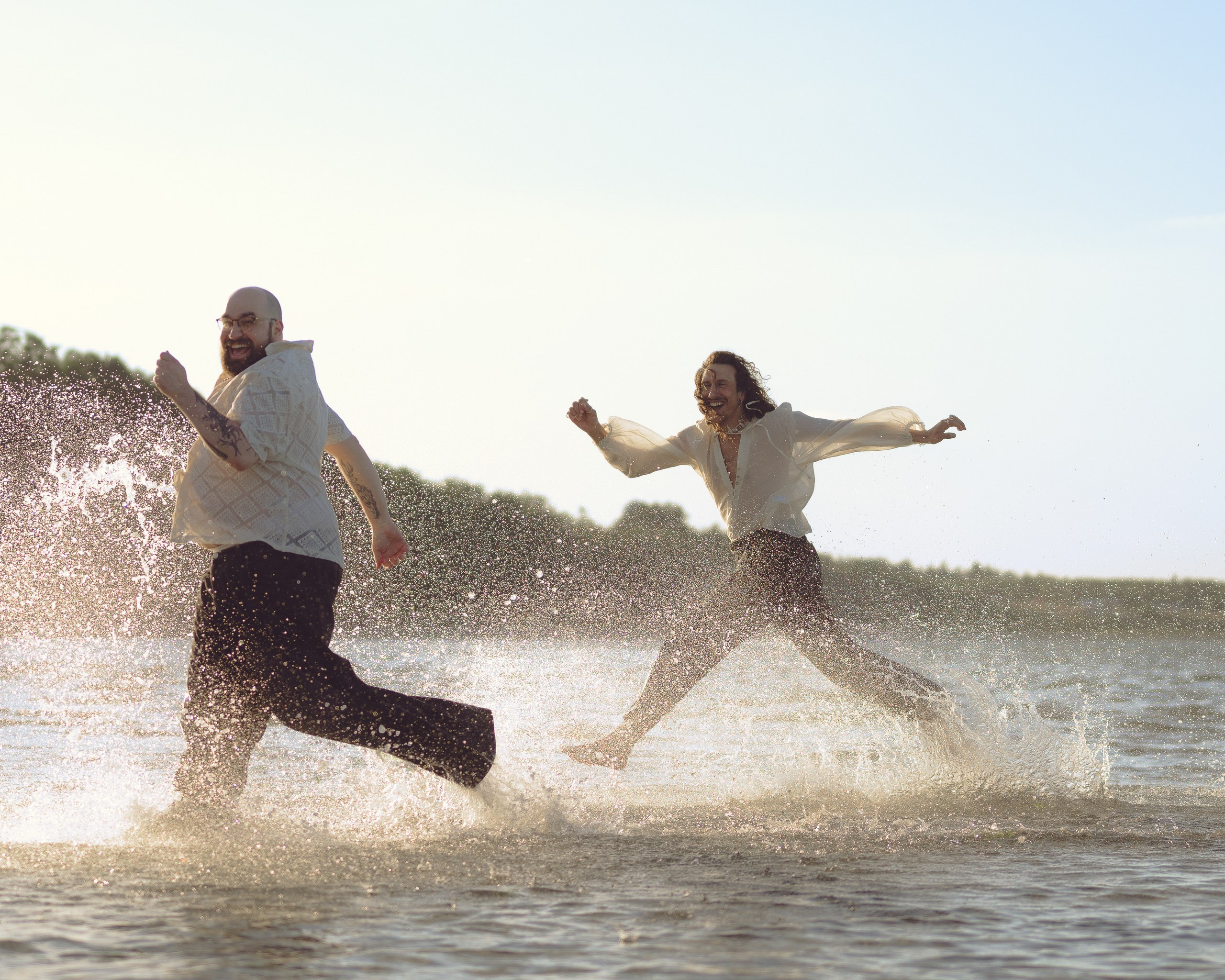 Romantic couple portrait session in natural light