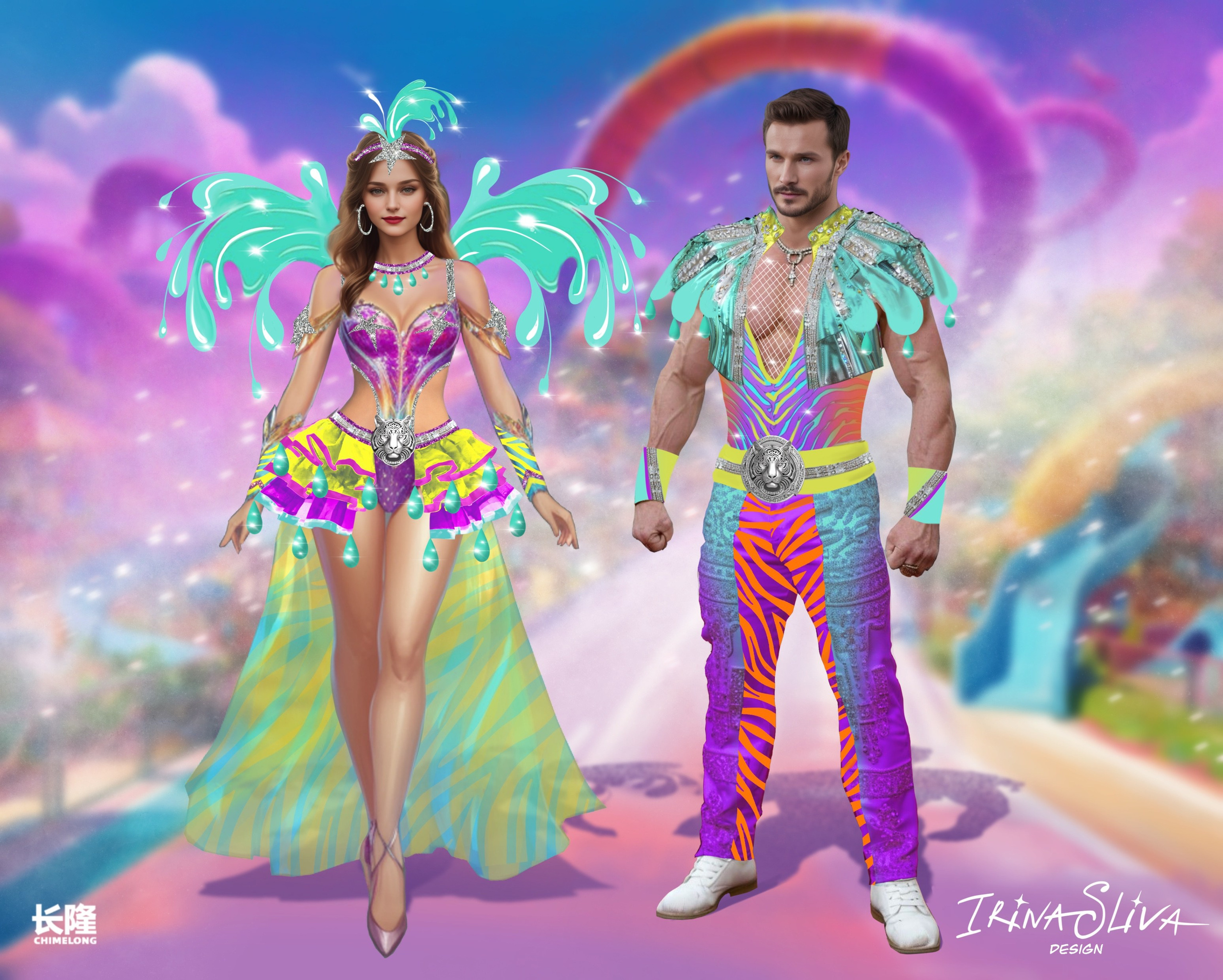 ACROBATIC AND DANCE. Costume Design for Theme Parks & Live Performances | Character & Parade & Stage Costumes | 2D & 3D Costume Illustrations