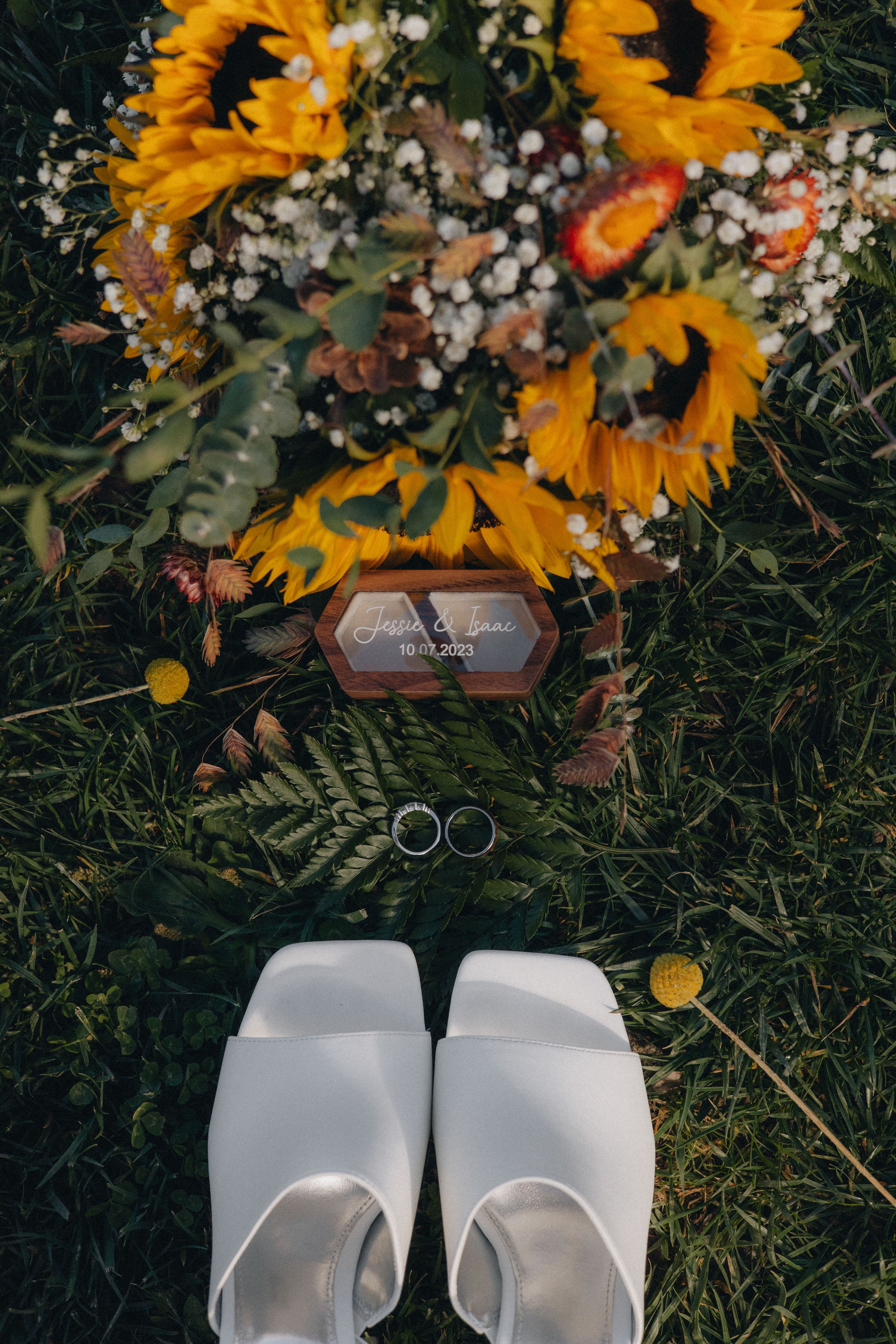 Jessie and Isaac on their wedding day in Portland, Oregon – a genuine moment of joy captured by photographer Georgy Shishkin in a romantic outdoor style, reflecting the charm of Portland & Seattle wedding photography.