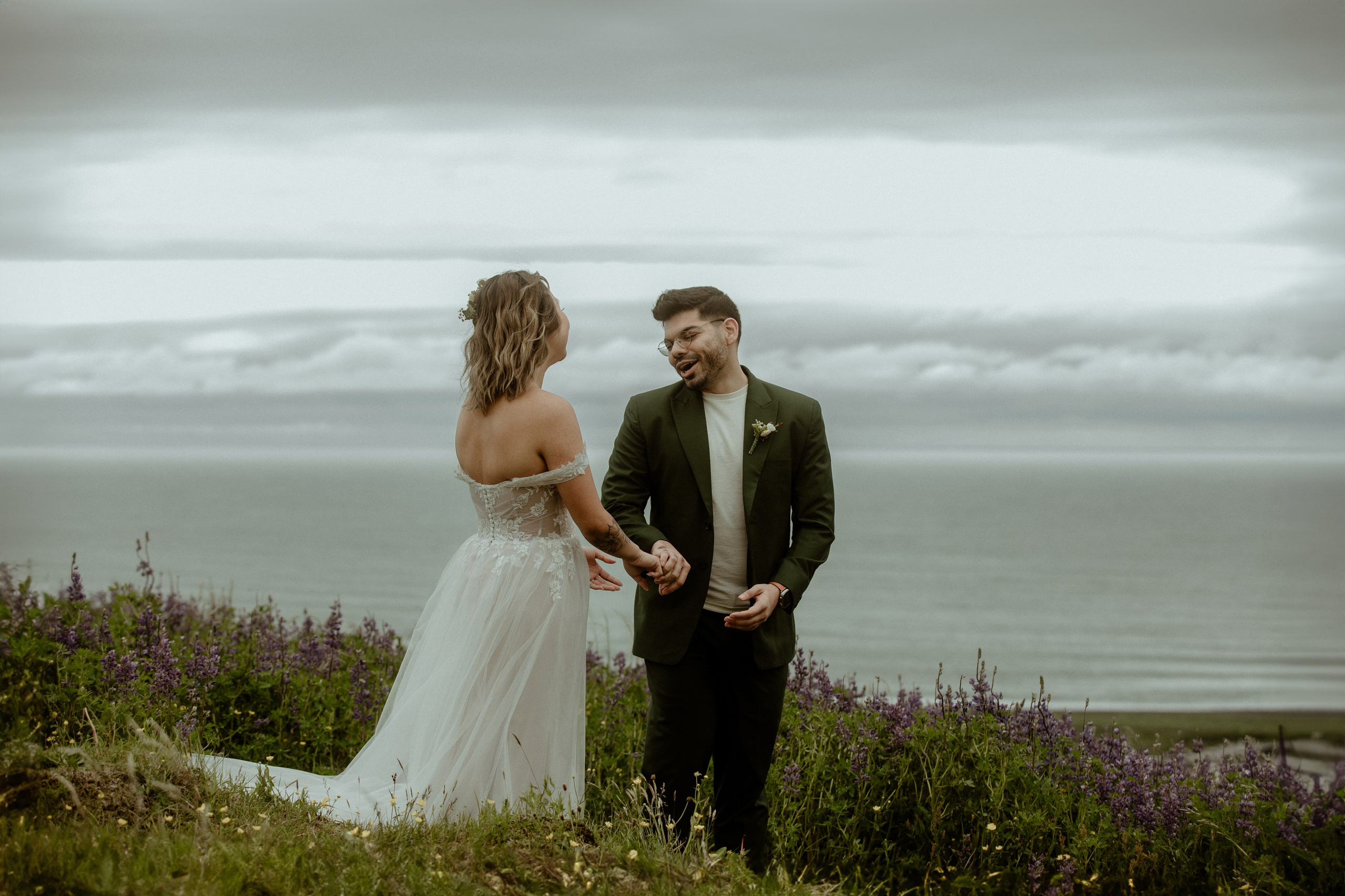 Elopement at Kvernufoss Waterfall. Iceland elopement photographer & videographer