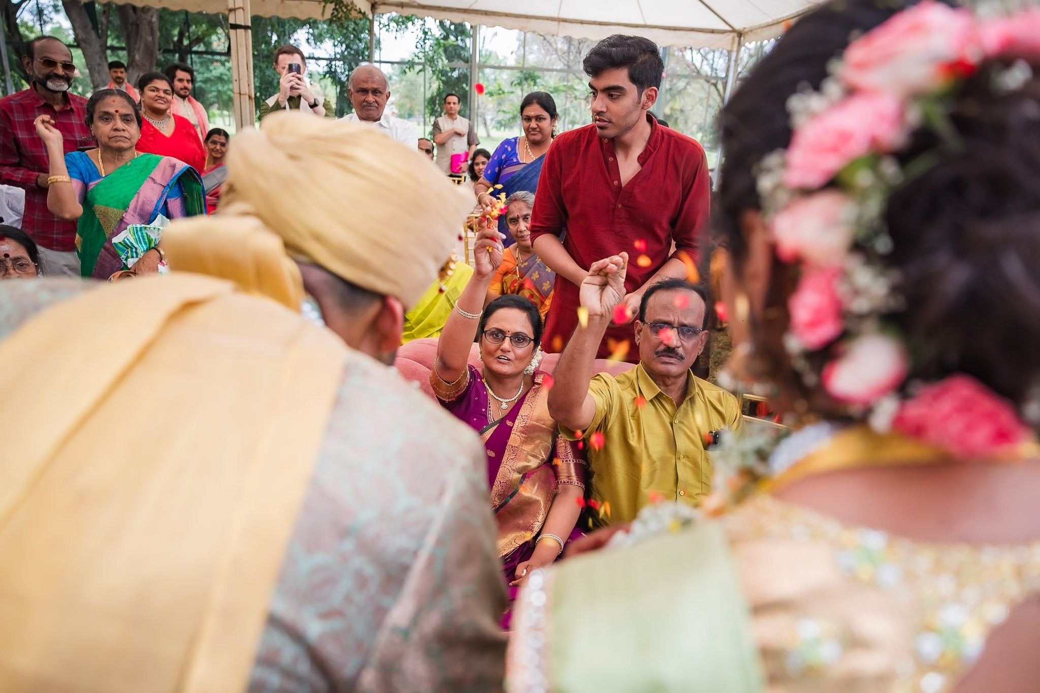 Explore the vibrant fusion of Punjabi and Chettinad cultures in this stunning destination wedding at Eagleton The Golf Resort, Bangalore. Ph