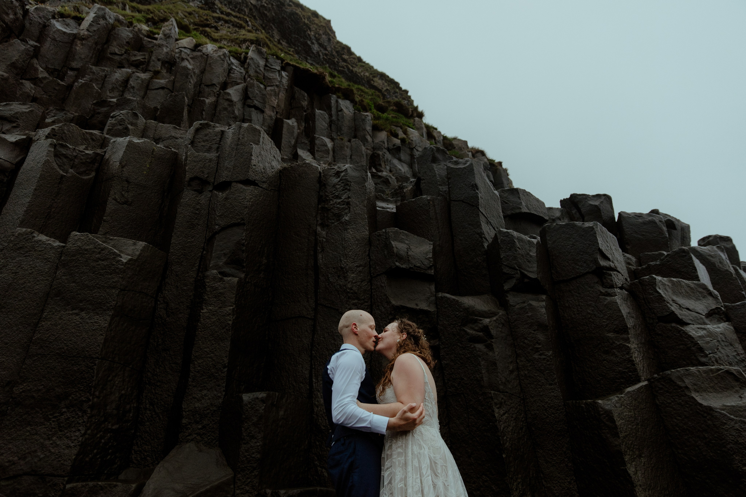 Iceland Elopement at Black Sand Beach. Iceland elopement photographer & videographer