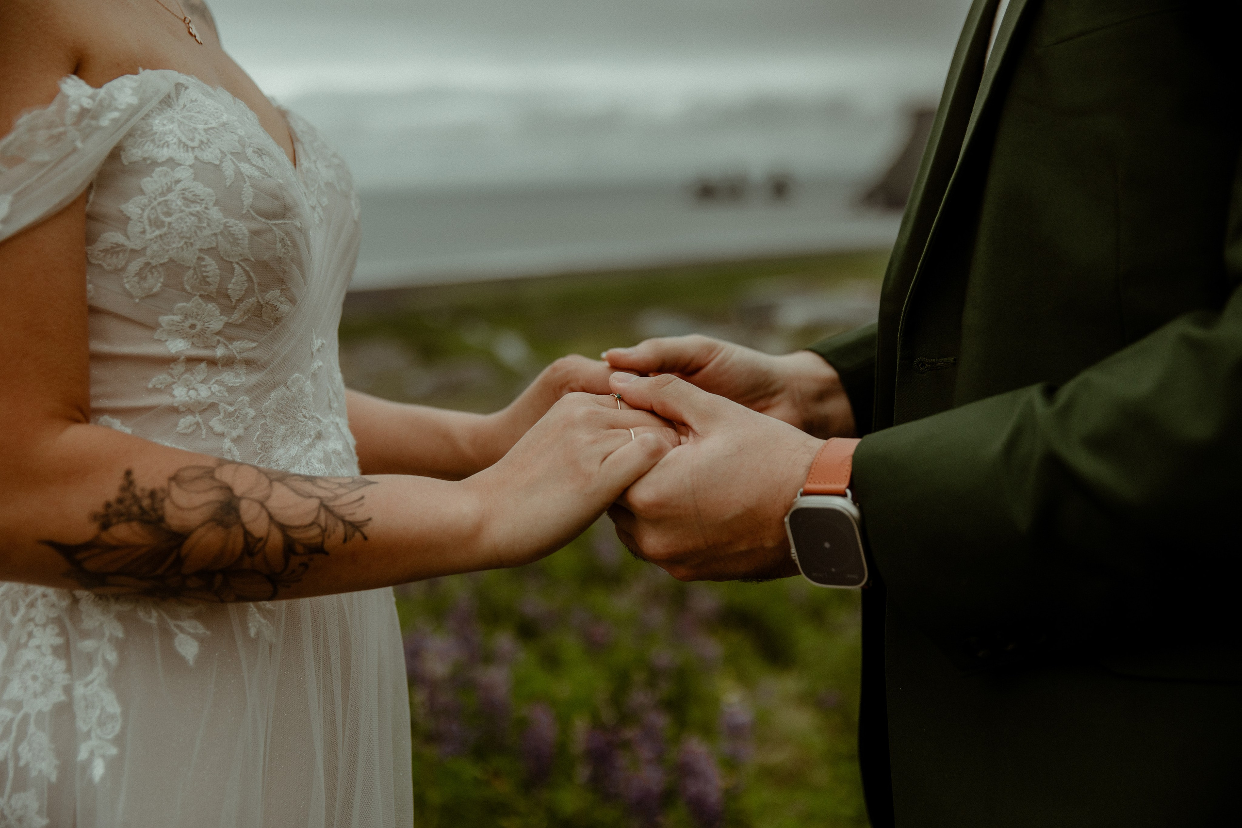 Elopement at Kvernufoss Waterfall. Iceland elopement photographer & videographer