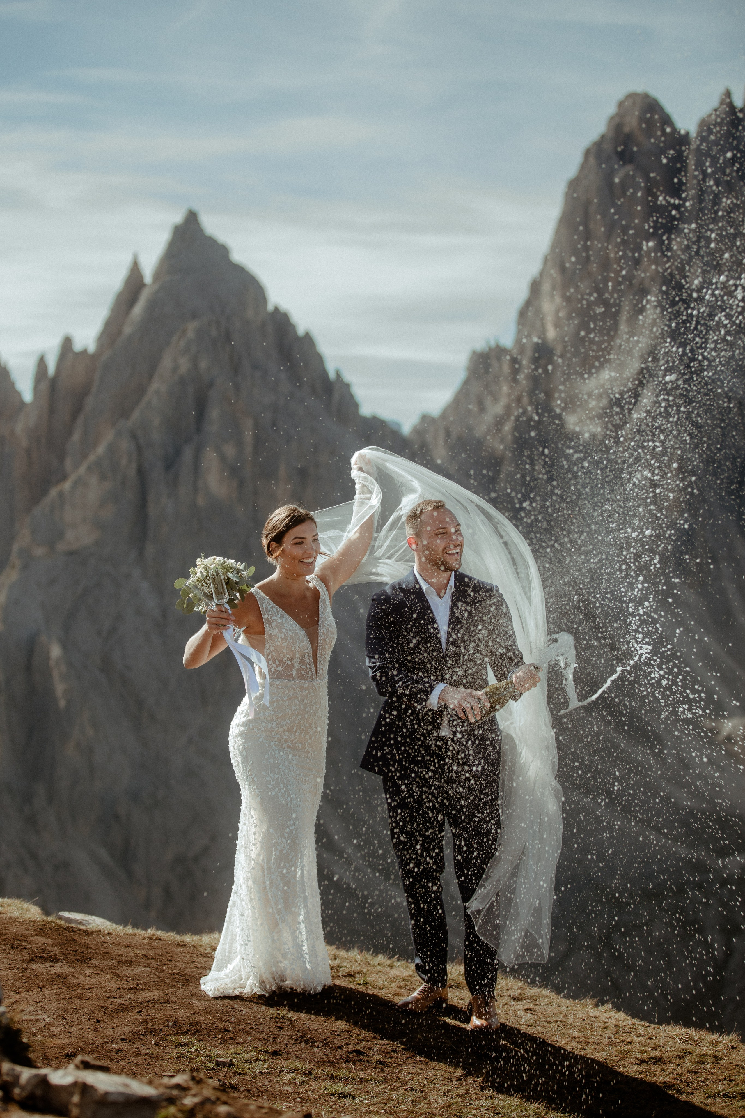 Scenic Dolomites Elopement. Iceland elopement photographer & videographer