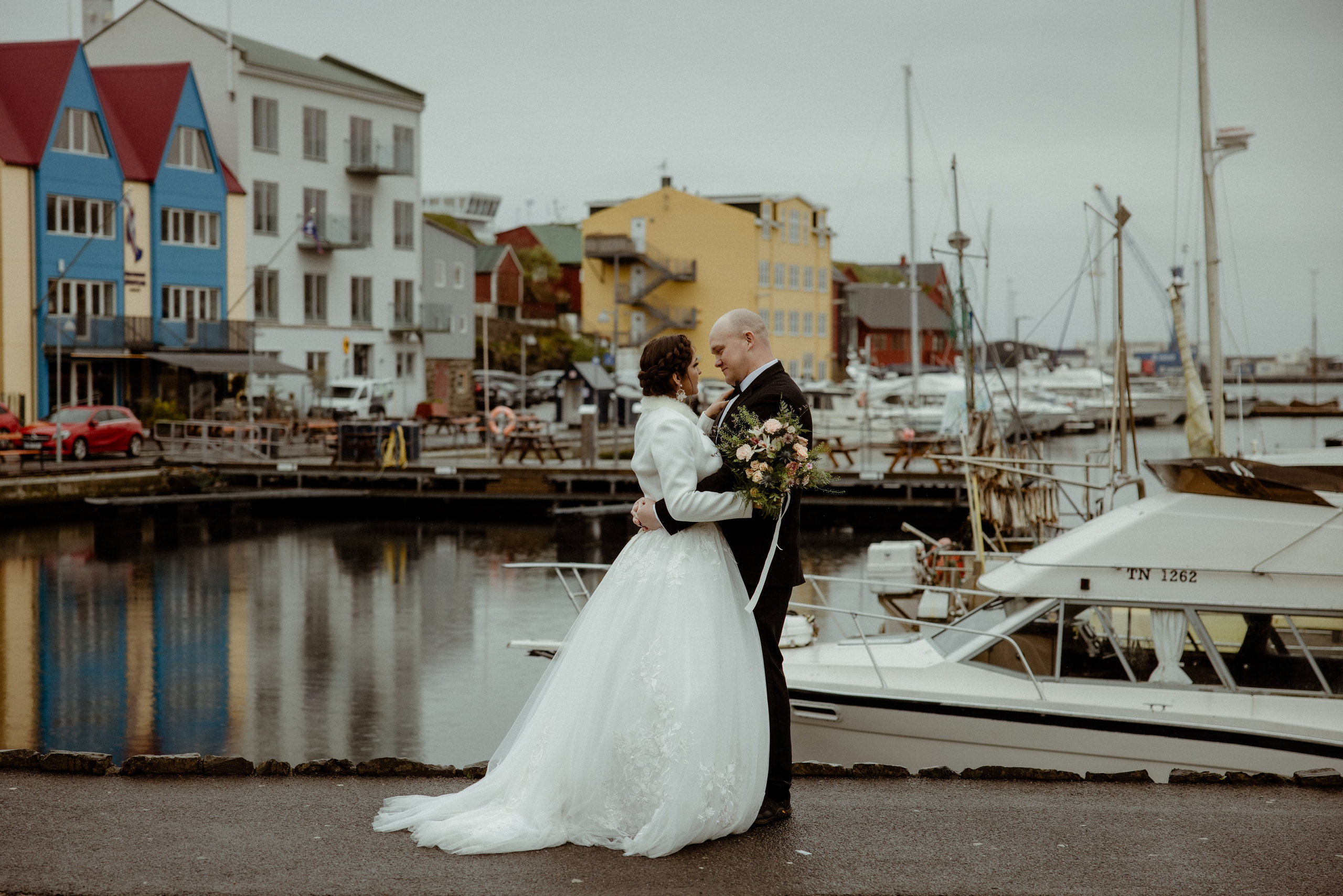Elope at Faroe islands to celebrate 10 years anniversary. Iceland elopement photographer & videographer