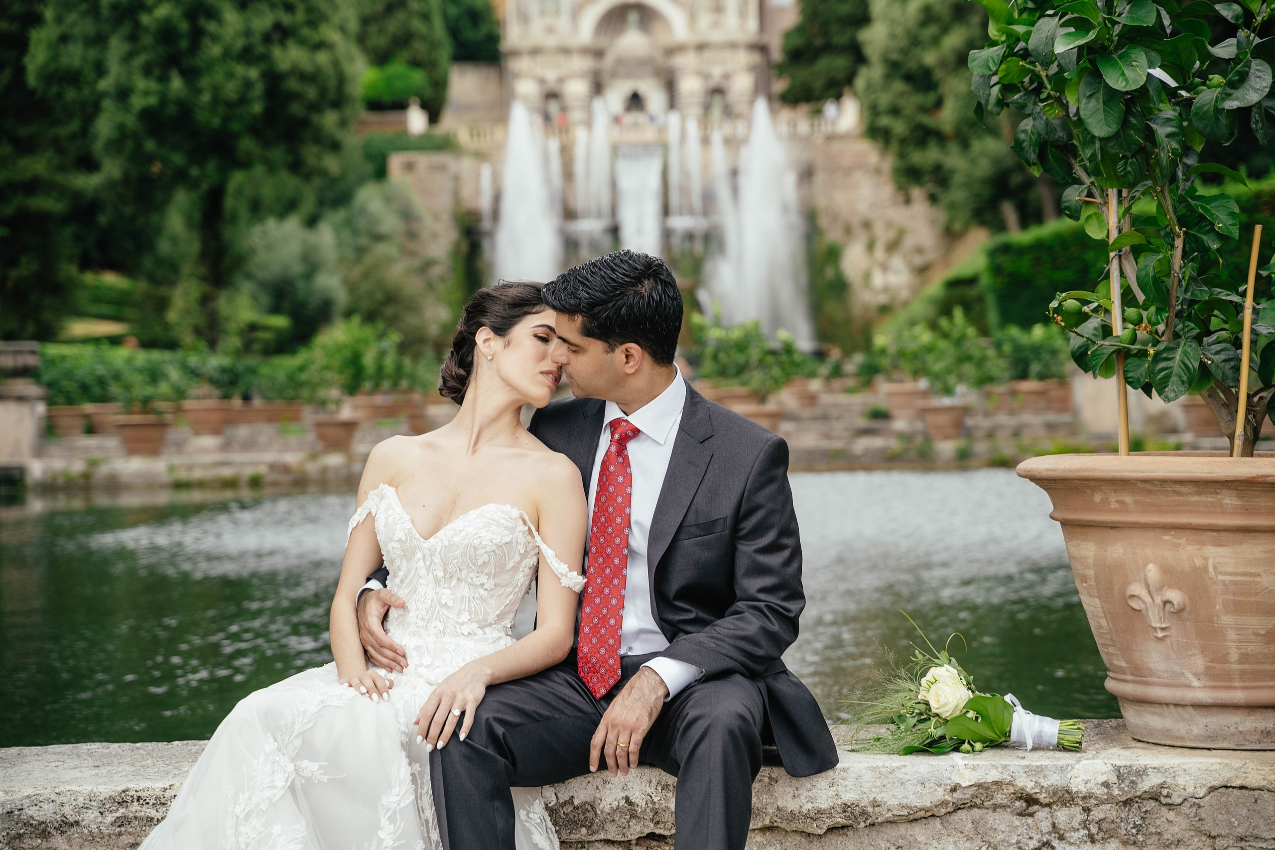 Wedding photoshoot in Tivoli. Photographer in Italy Natalie Bero