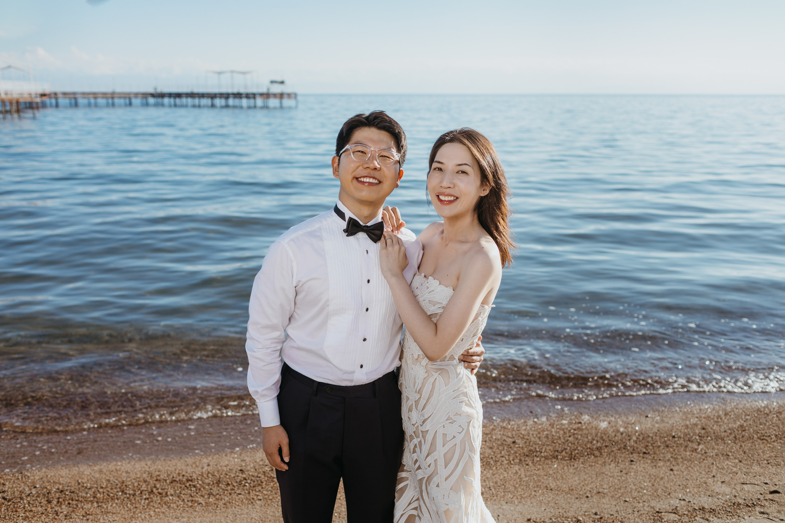 Чесан и Лиса (South Korea) — свадебная фотосессия на Иссык-Куле, пансионат “Каприз” | Chisun & Lisa — Issyk-Kul Lake wedding photos, Capriz. Фотограф в Бишкеке Оксана Шувалова