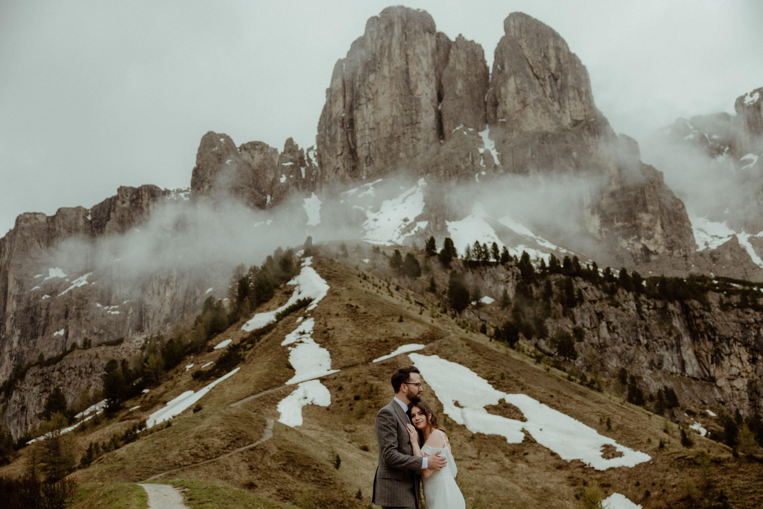 Dreamy elopement in Dolomites. Iceland elopement photographer & videographer