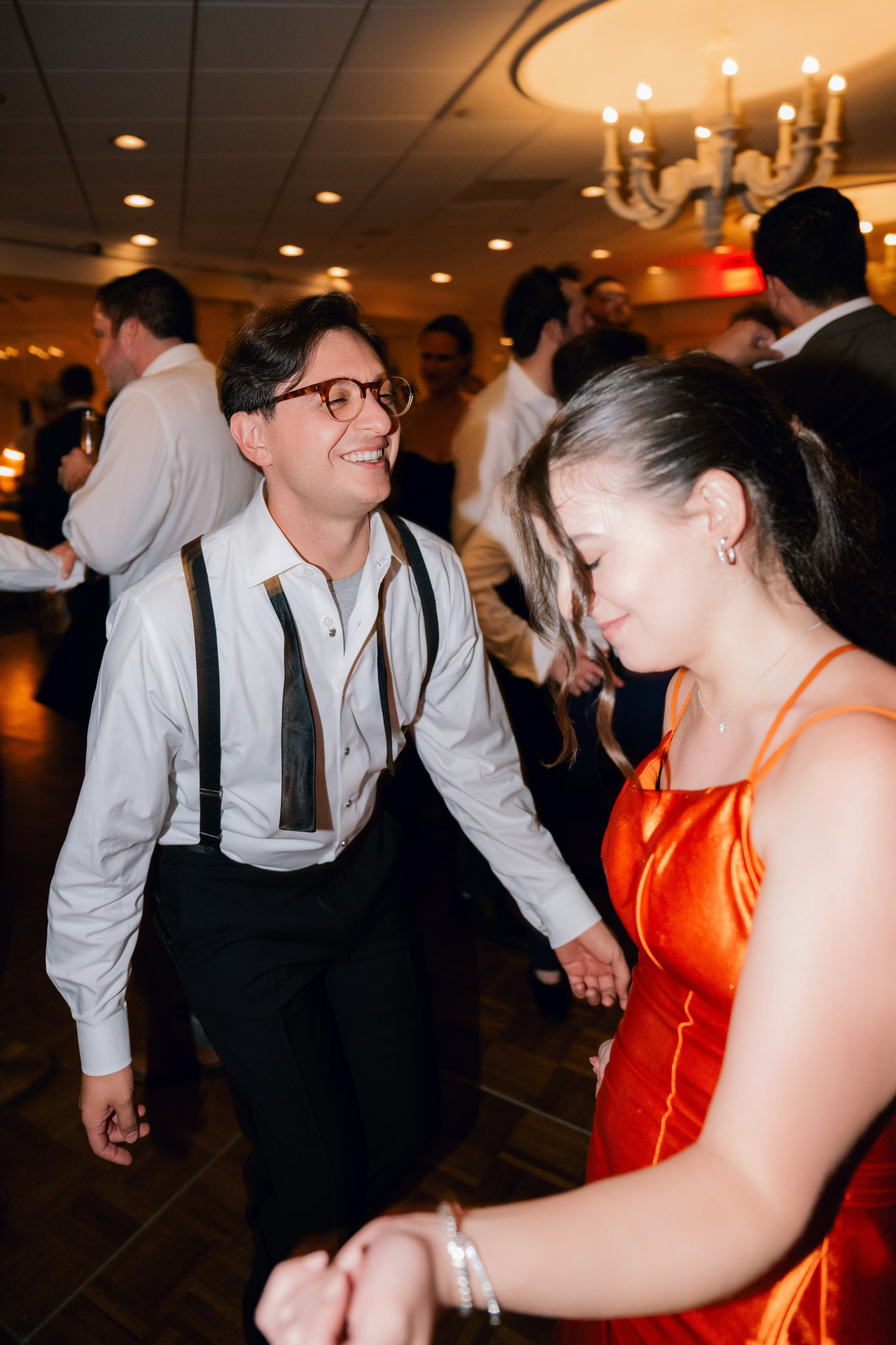 a man and woman dancing