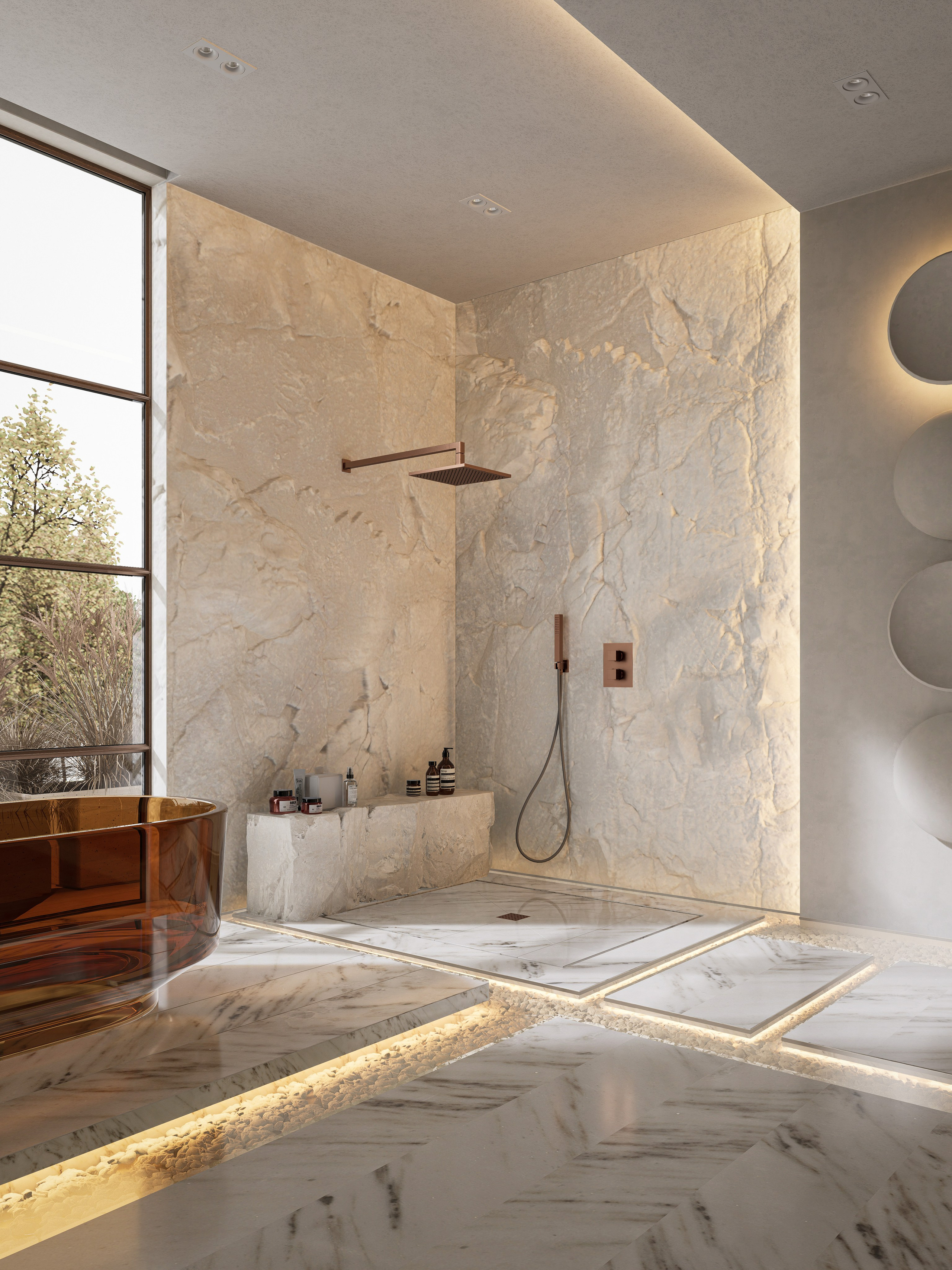 Pampas Decor-Inspired Bathroom. Liana Hasratyan | Architectural and Interior Design