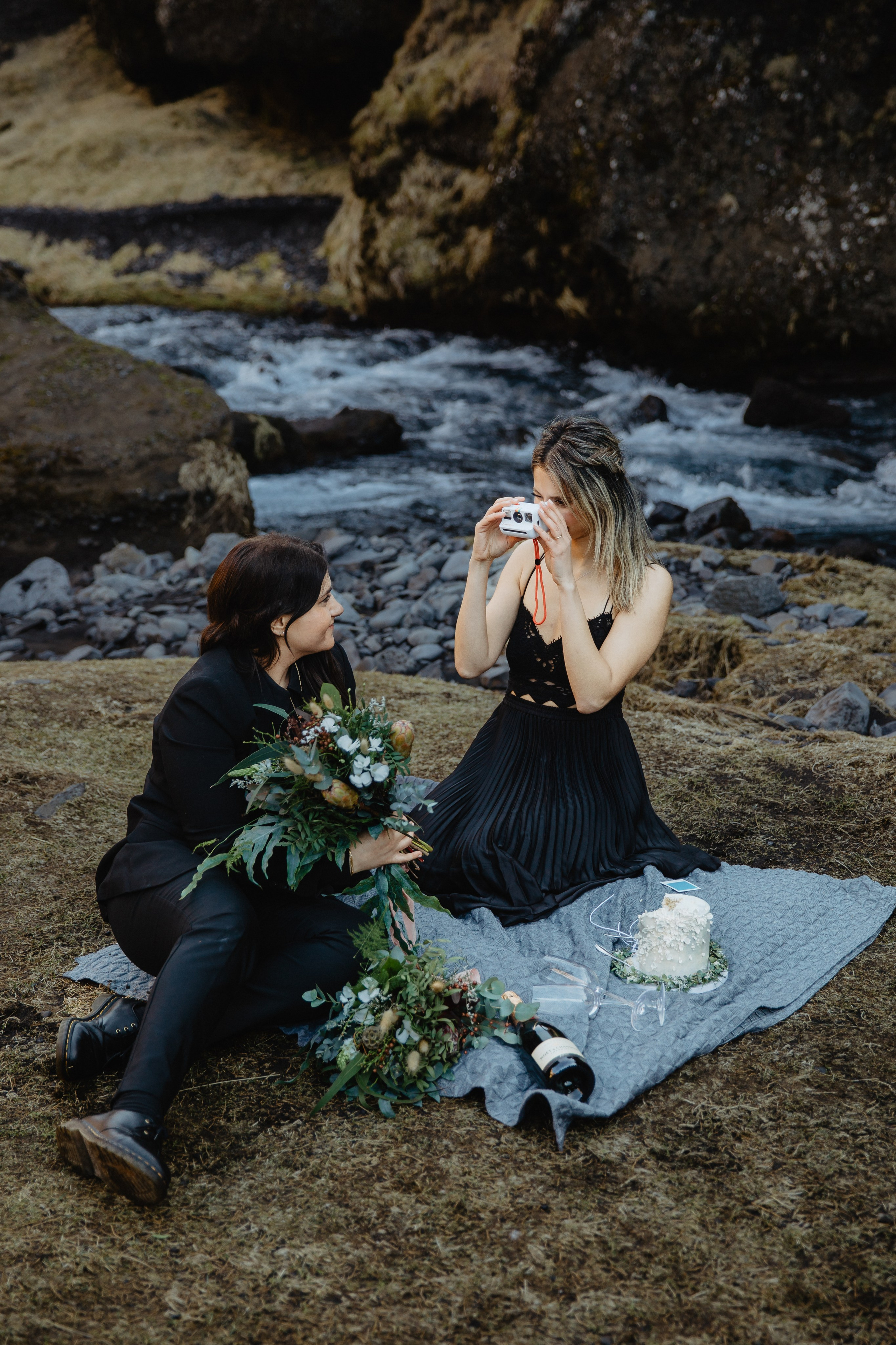 Same Sex Wedding at Iceland Black Sand Beach. Iceland elopement photographer & videographer