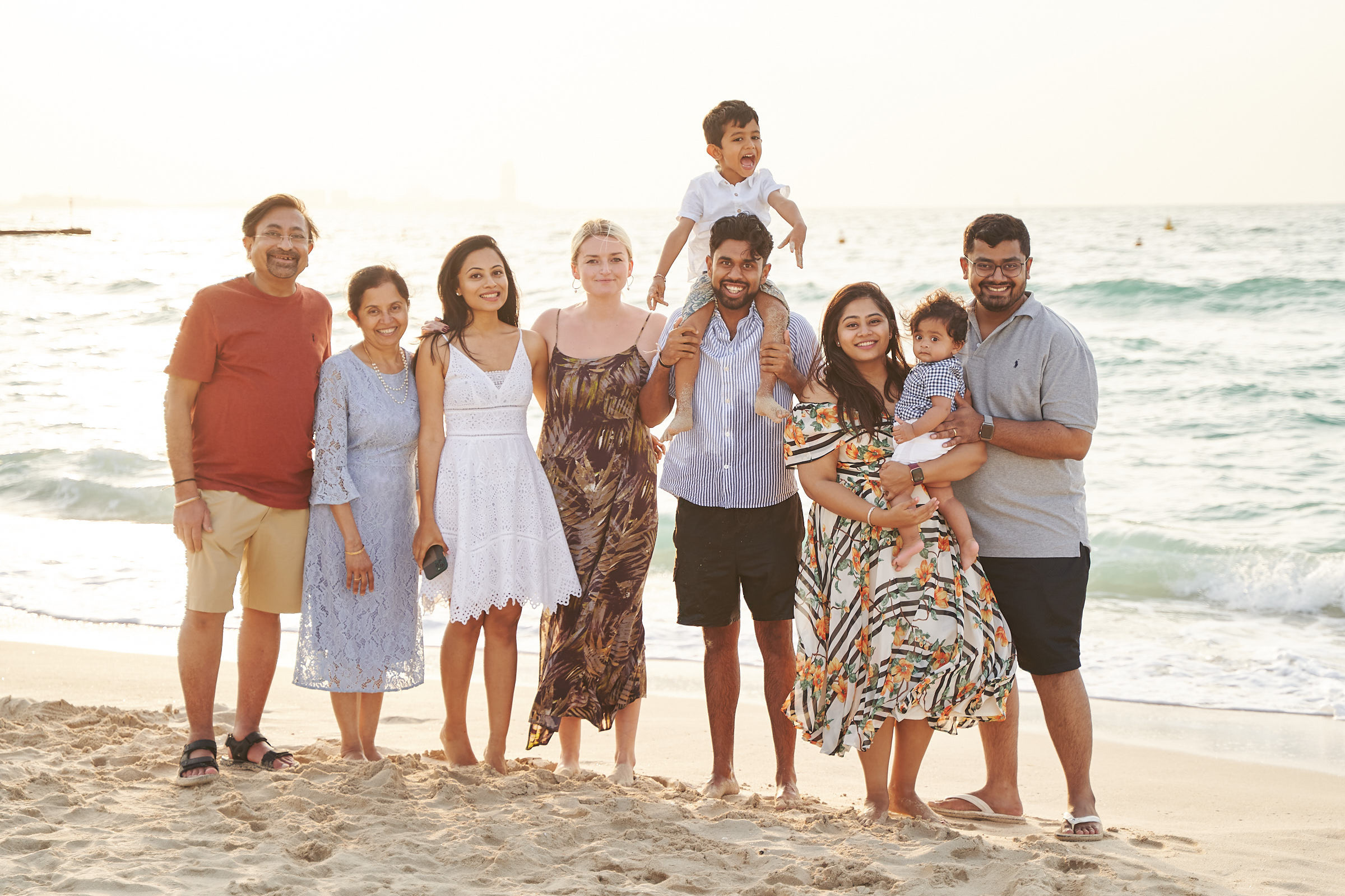 Family photo shoot gathering in Dubai