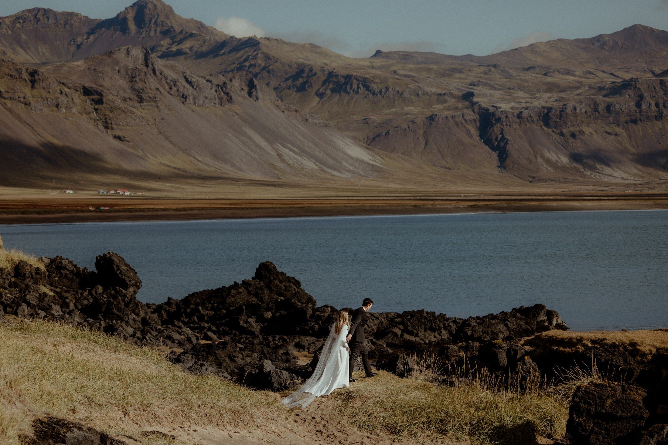 Iceland elopement at Budir Black Church | Snæfellsnes wedding by Iceland elopement photographer & videographer. Iceland elopement photographer & videographer