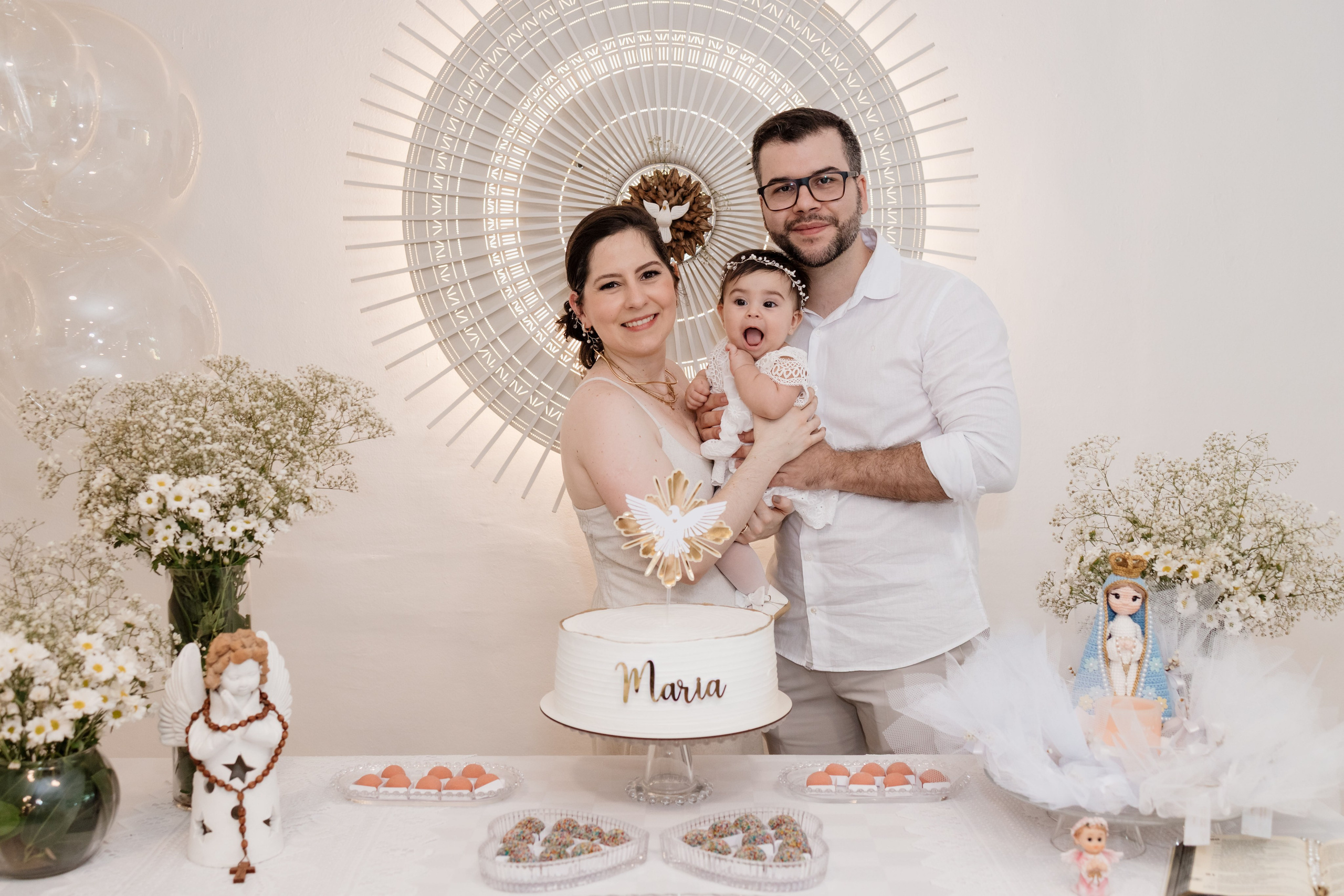 Confraternização da família após o batizado no Espaço Motirõ