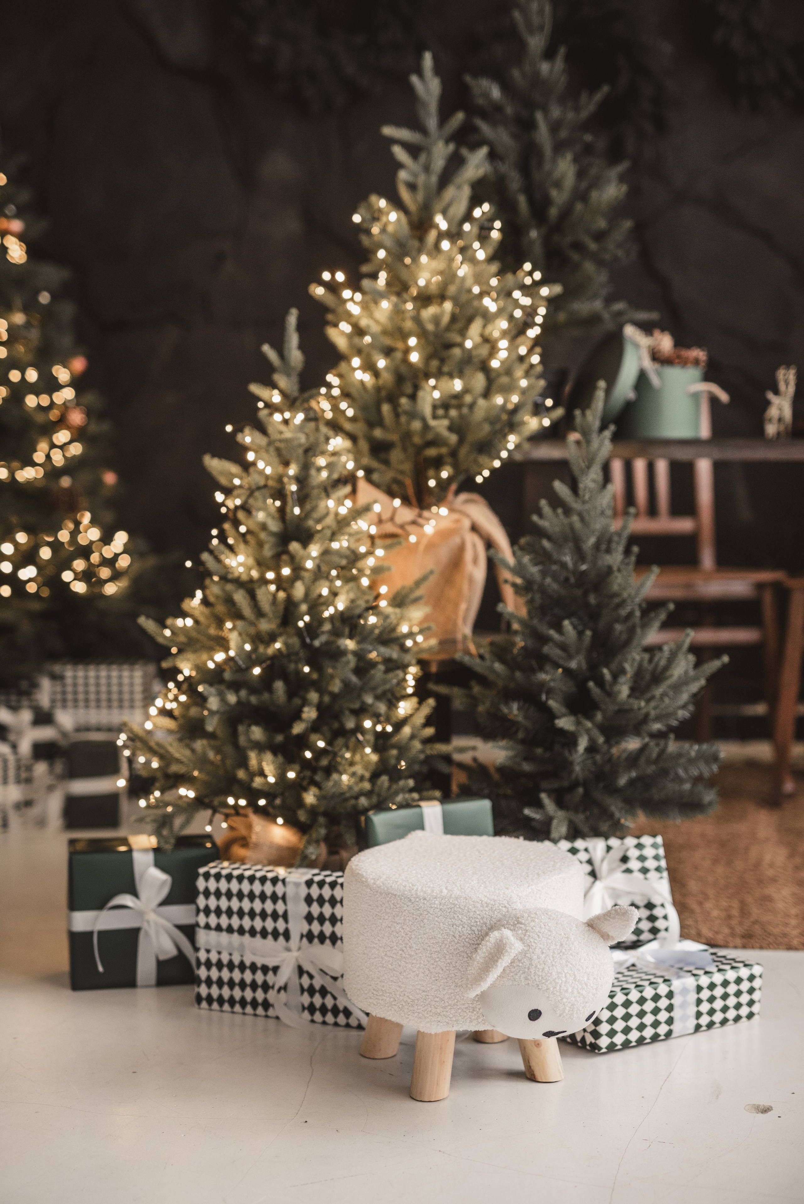 Fotostudijas Ziemassvētku Dekors – Maģiska svētku fotosesijas atmosfēra Rīgā. Fotostudija VEF Rīga