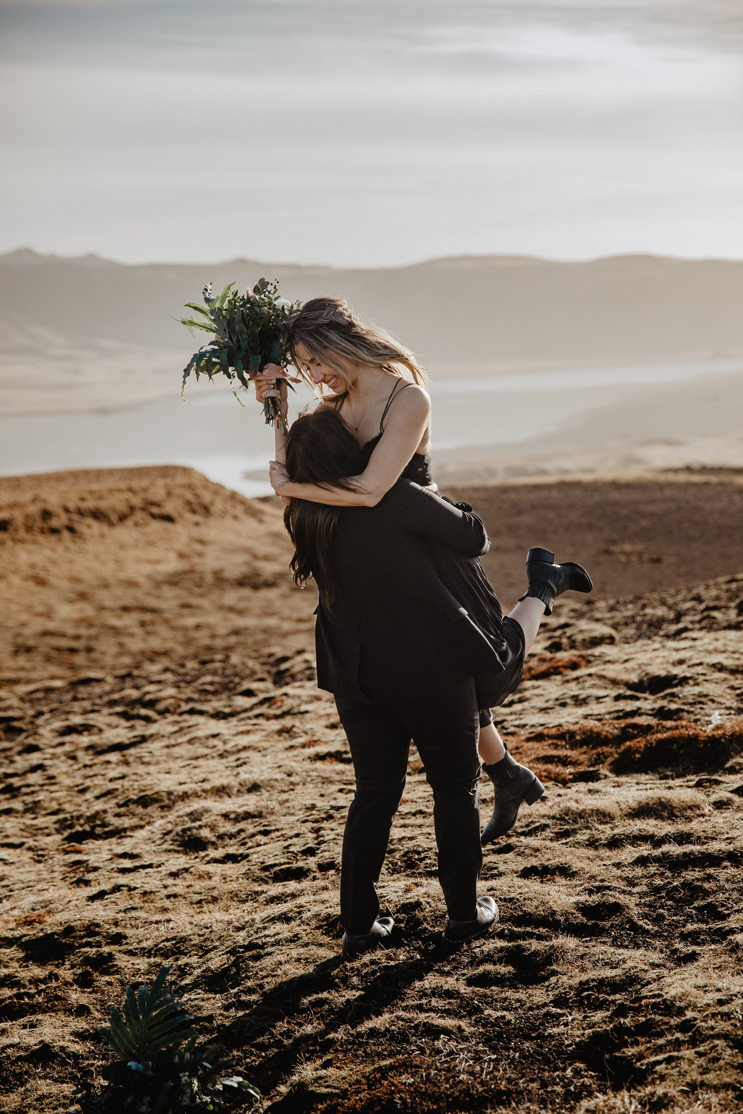 Same Sex Wedding at Iceland Black Sand Beach. Iceland elopement photographer & videographer