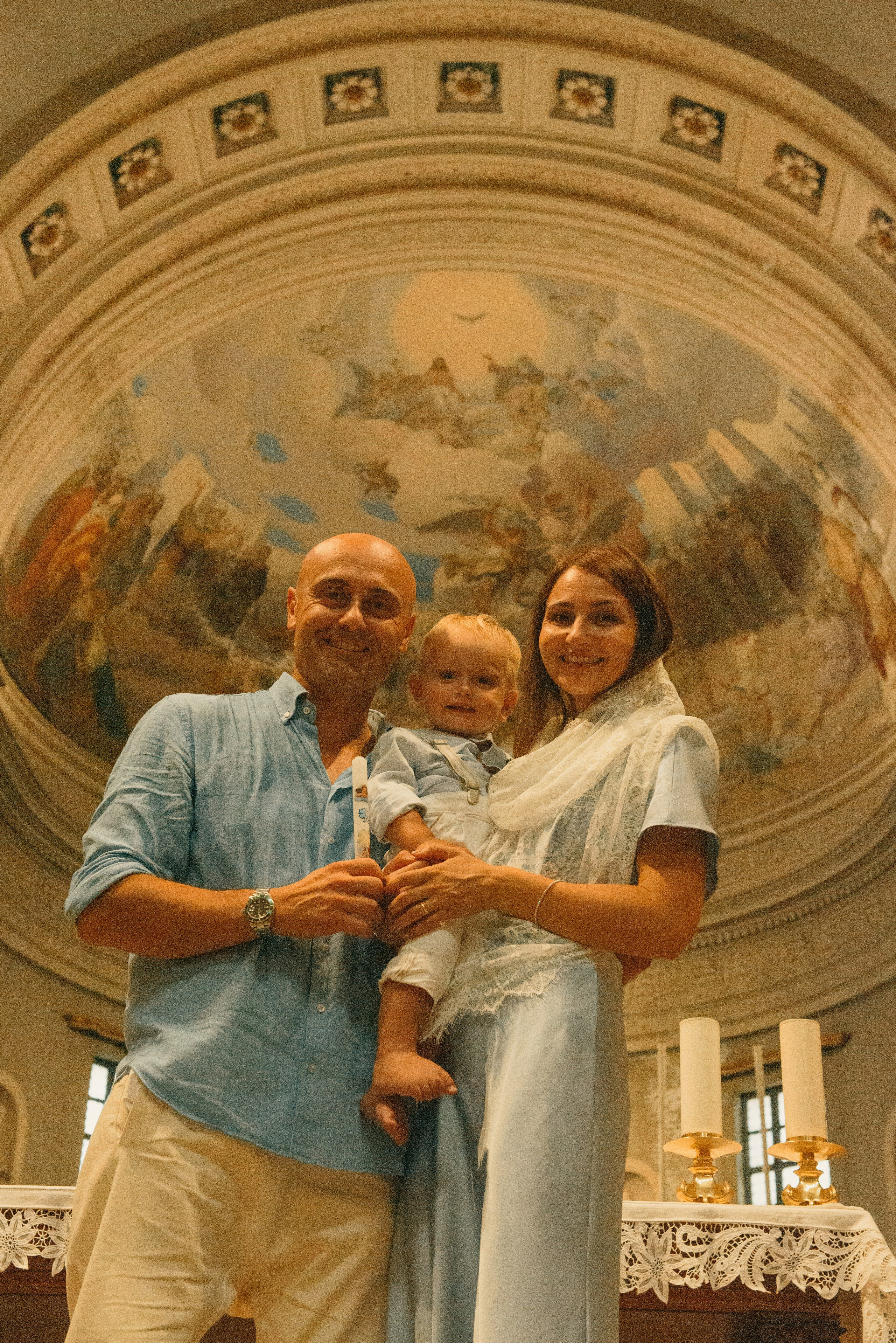 Baptism ceremony in Milan photo session