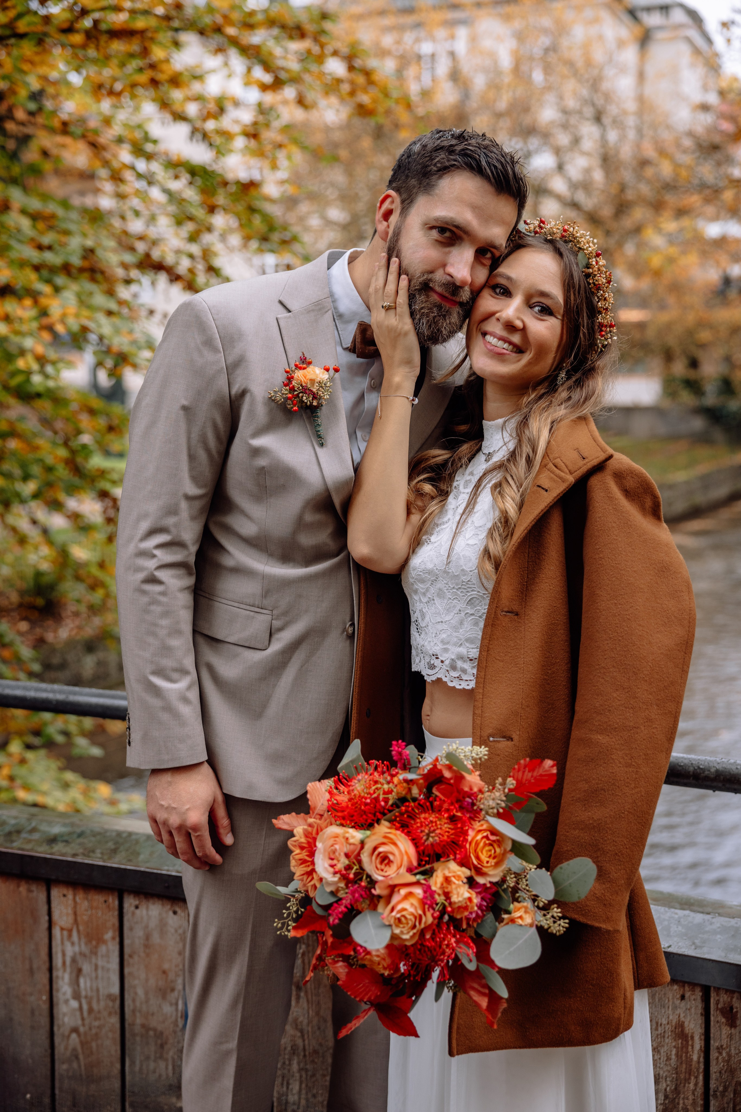 Herbsthochzeit im Standesamt Schwabing. Hochzeitsfotograf München Taufe Familienfotograf Tanja Mauke