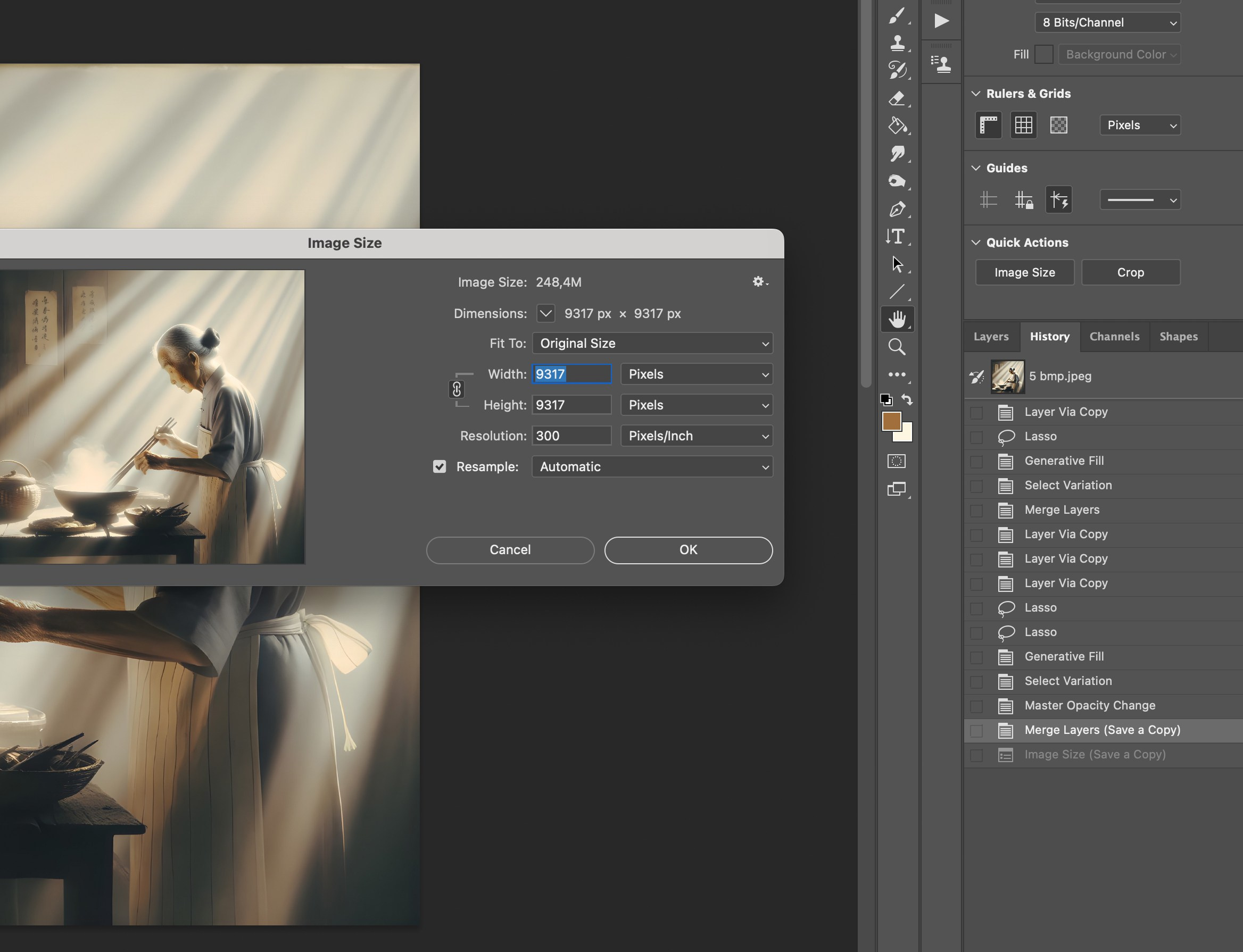 Artwork for interior. AI Photo Retoucher and Image Restorer Zhanna Ognivo