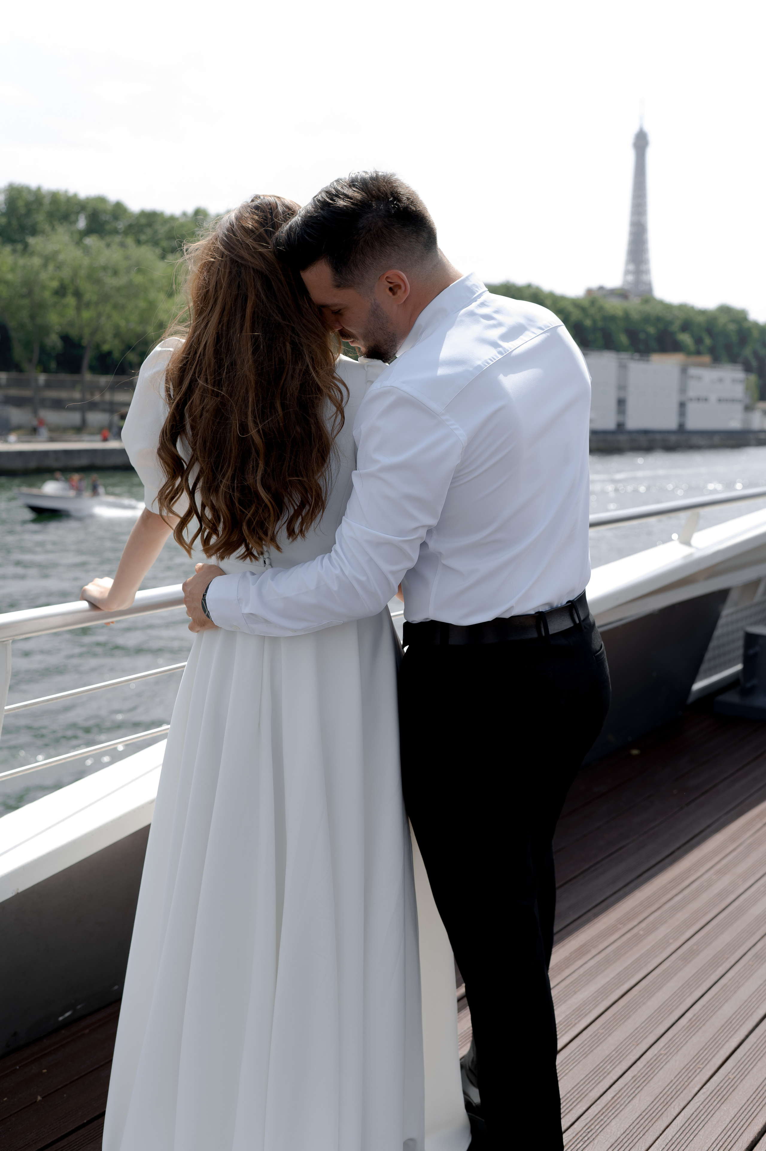 Romantic Wedding on the Seine in Paris photography by Sorin and Patricia wedding destination photography and film