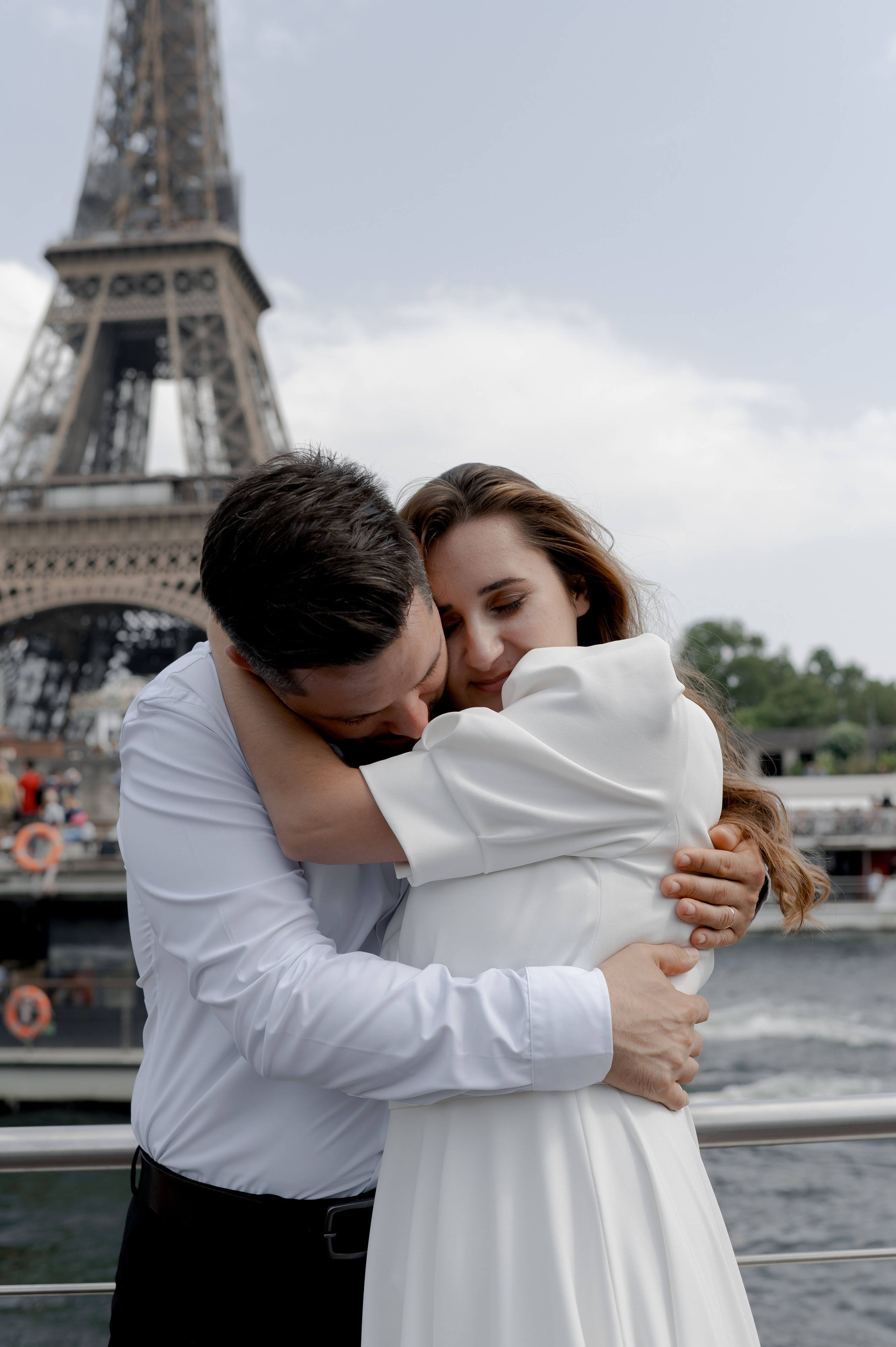 Romantic Wedding on the Seine in Paris photography by Sorin and Patricia wedding destination photography and film